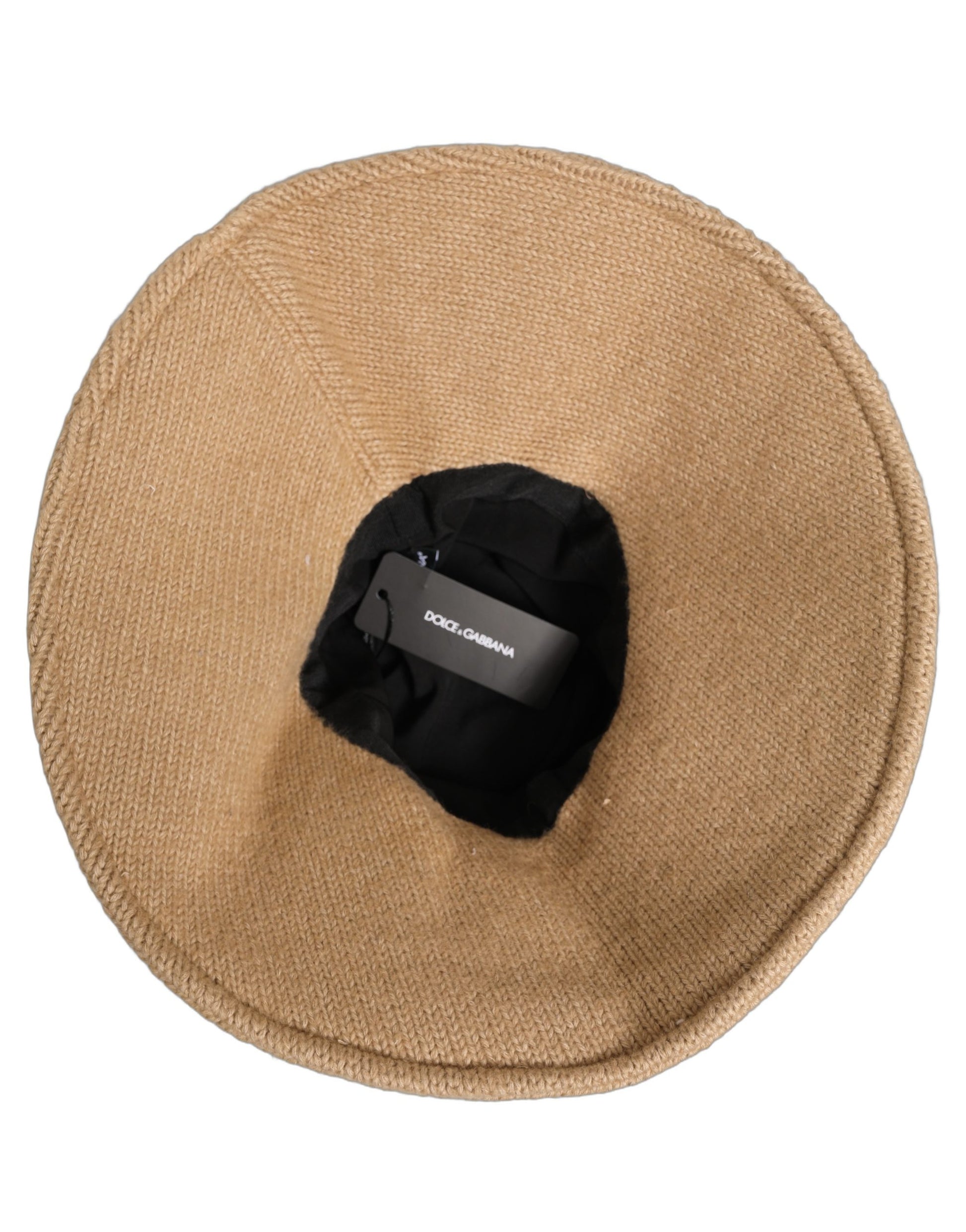 Dolce & Gabbana Femme Chapeau Cloche en Coton Tricot Marron à Bord Large