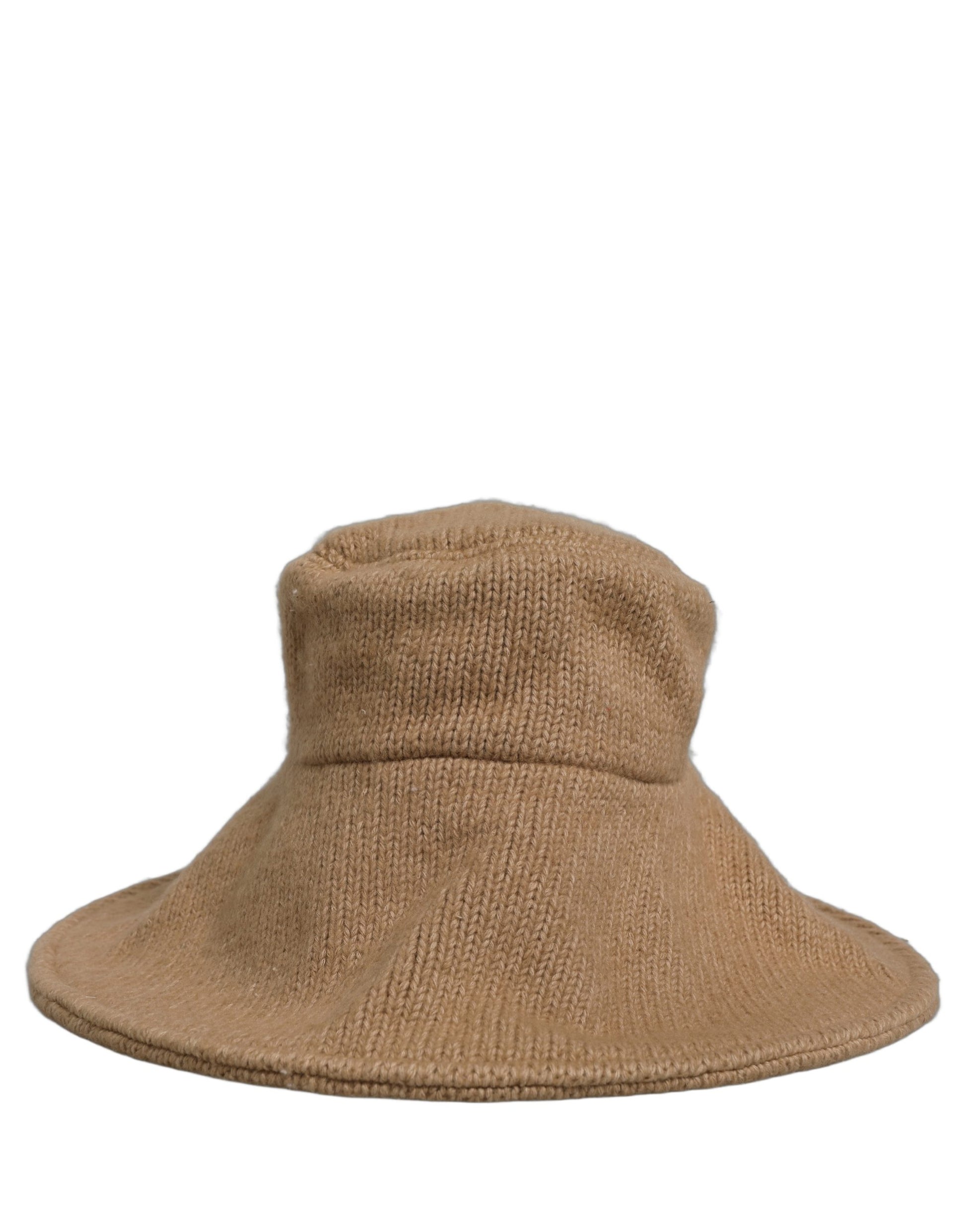 Dolce & Gabbana Femme Chapeau Cloche en Coton Tricot Marron à Bord Large