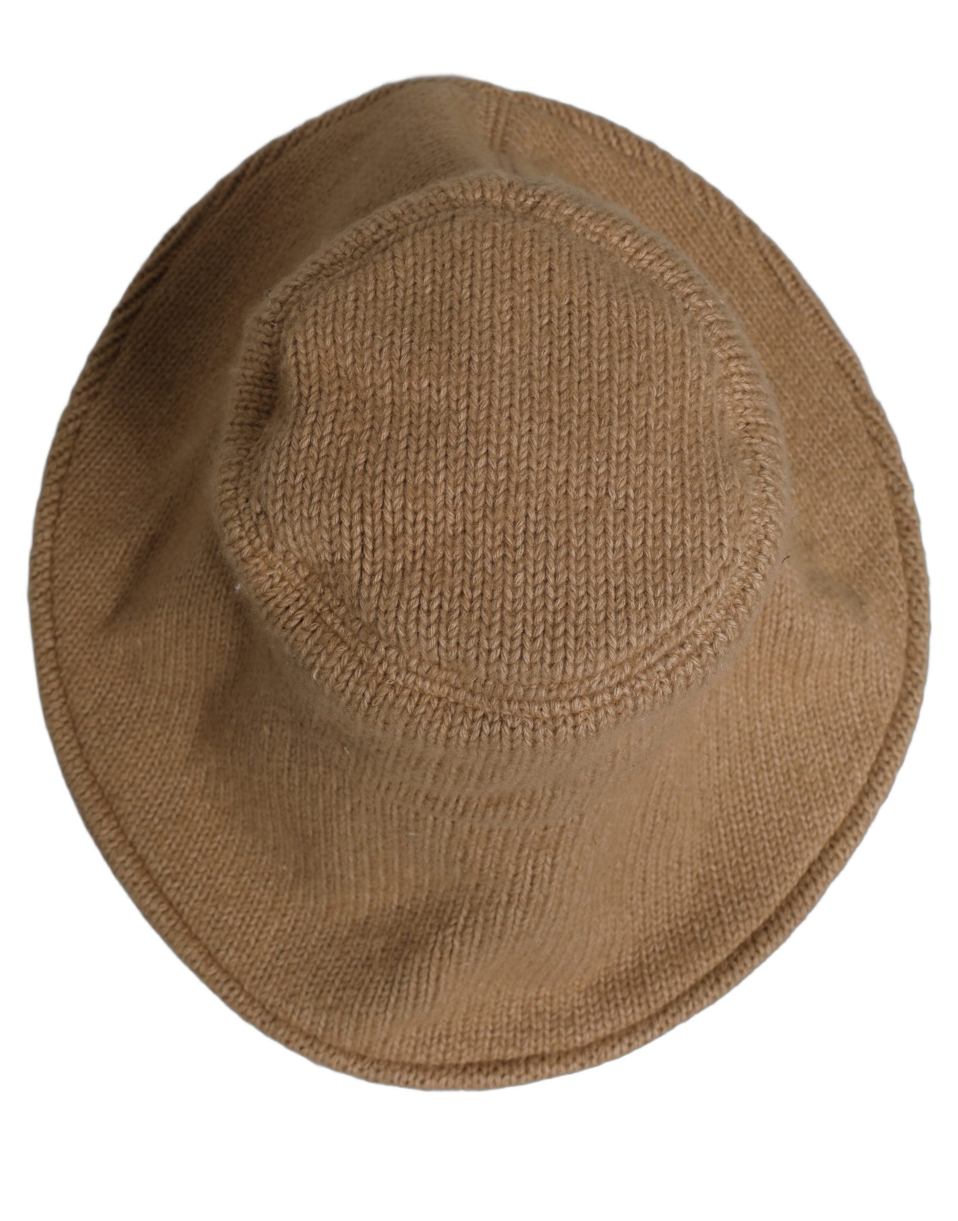 Dolce & Gabbana Femme Chapeau Cloche en Coton Tricot Marron à Bord Large