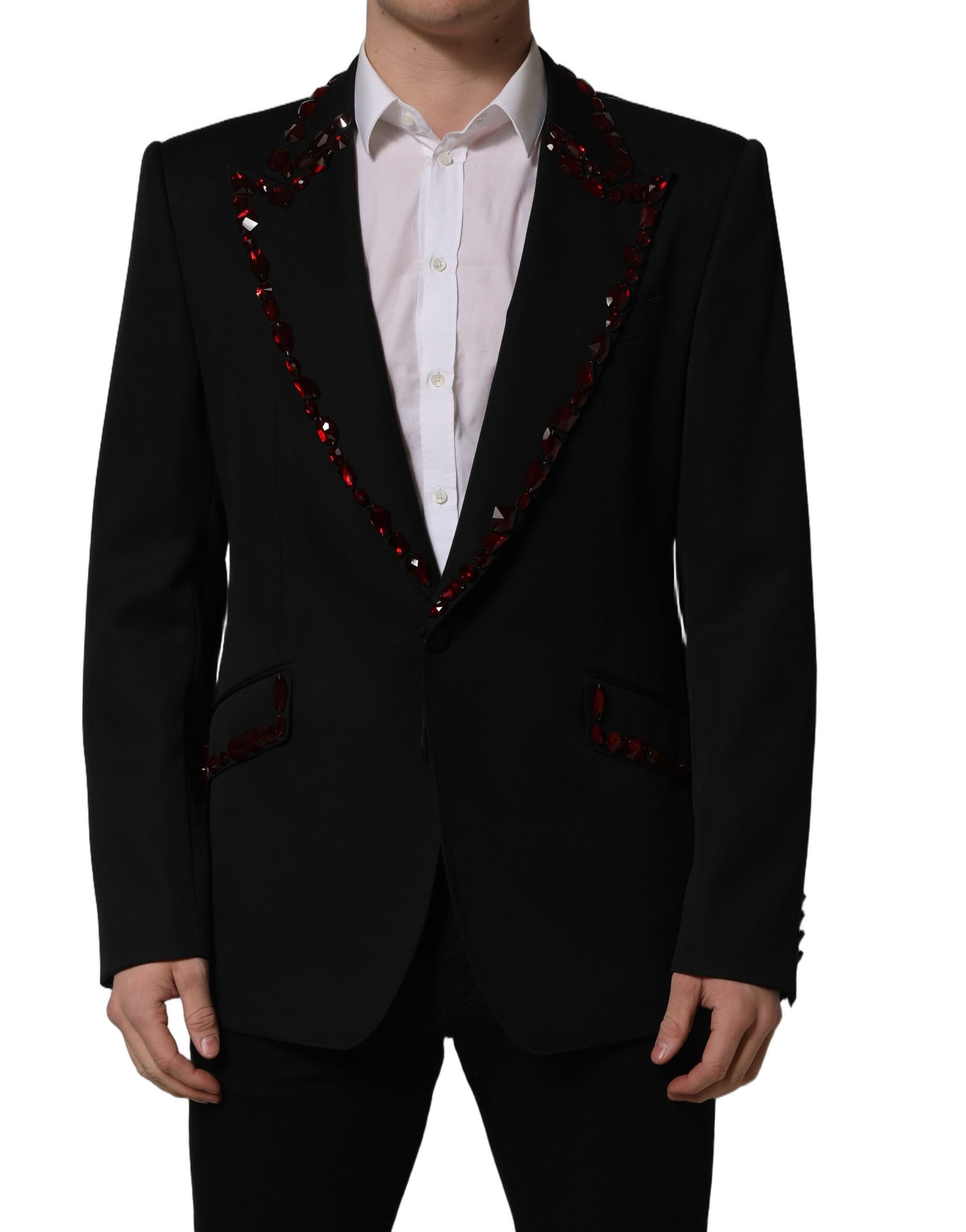 Veste de smoking Dolce & Gabbana noire ornée de cristaux