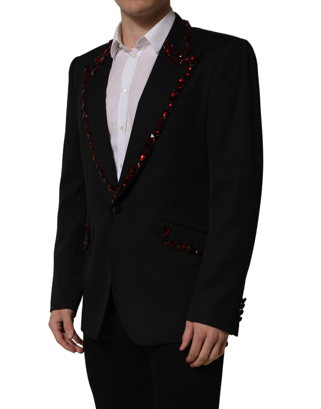 Veste de smoking Dolce & Gabbana noire ornée de cristaux