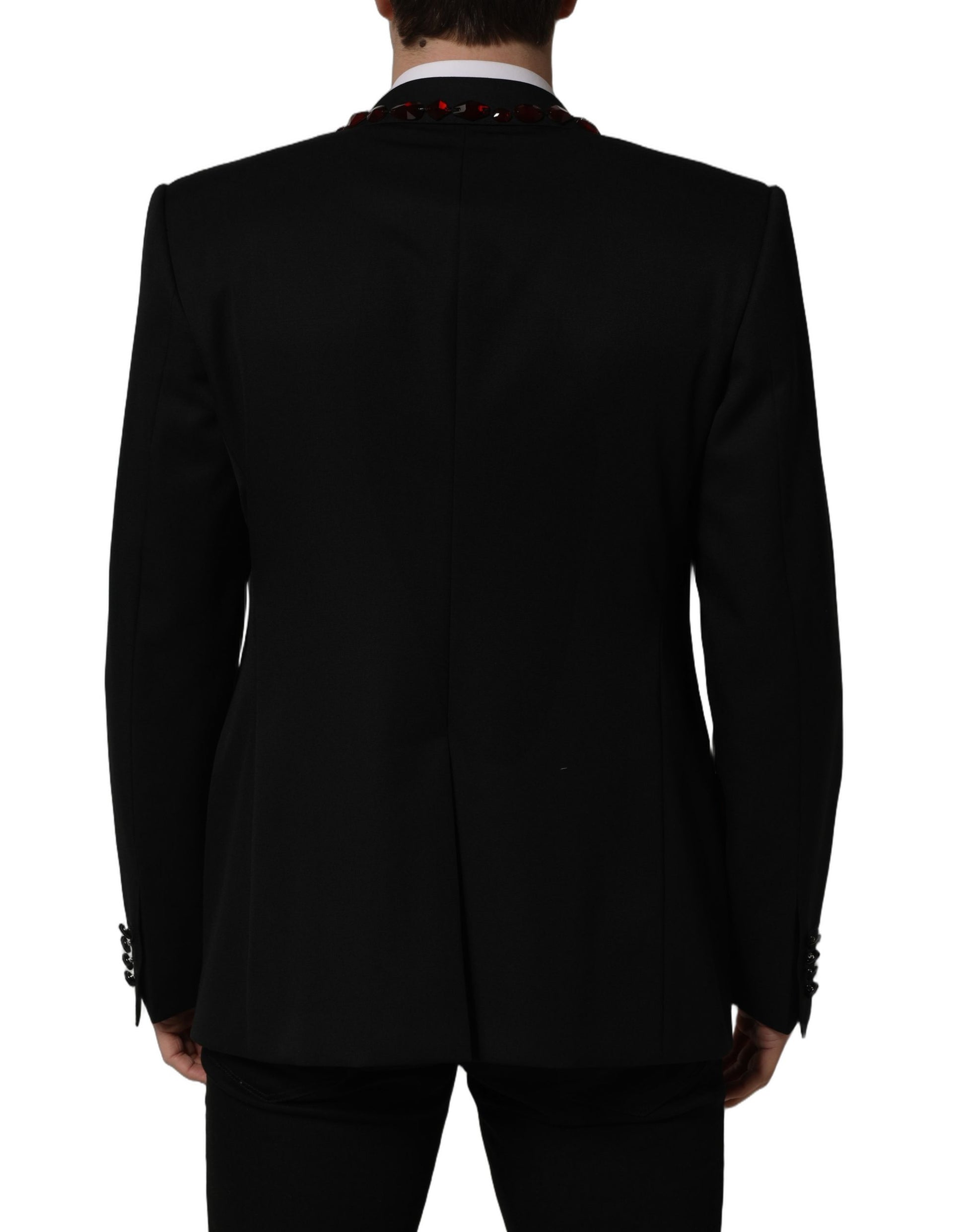 Veste de smoking Dolce & Gabbana noire ornée de cristaux