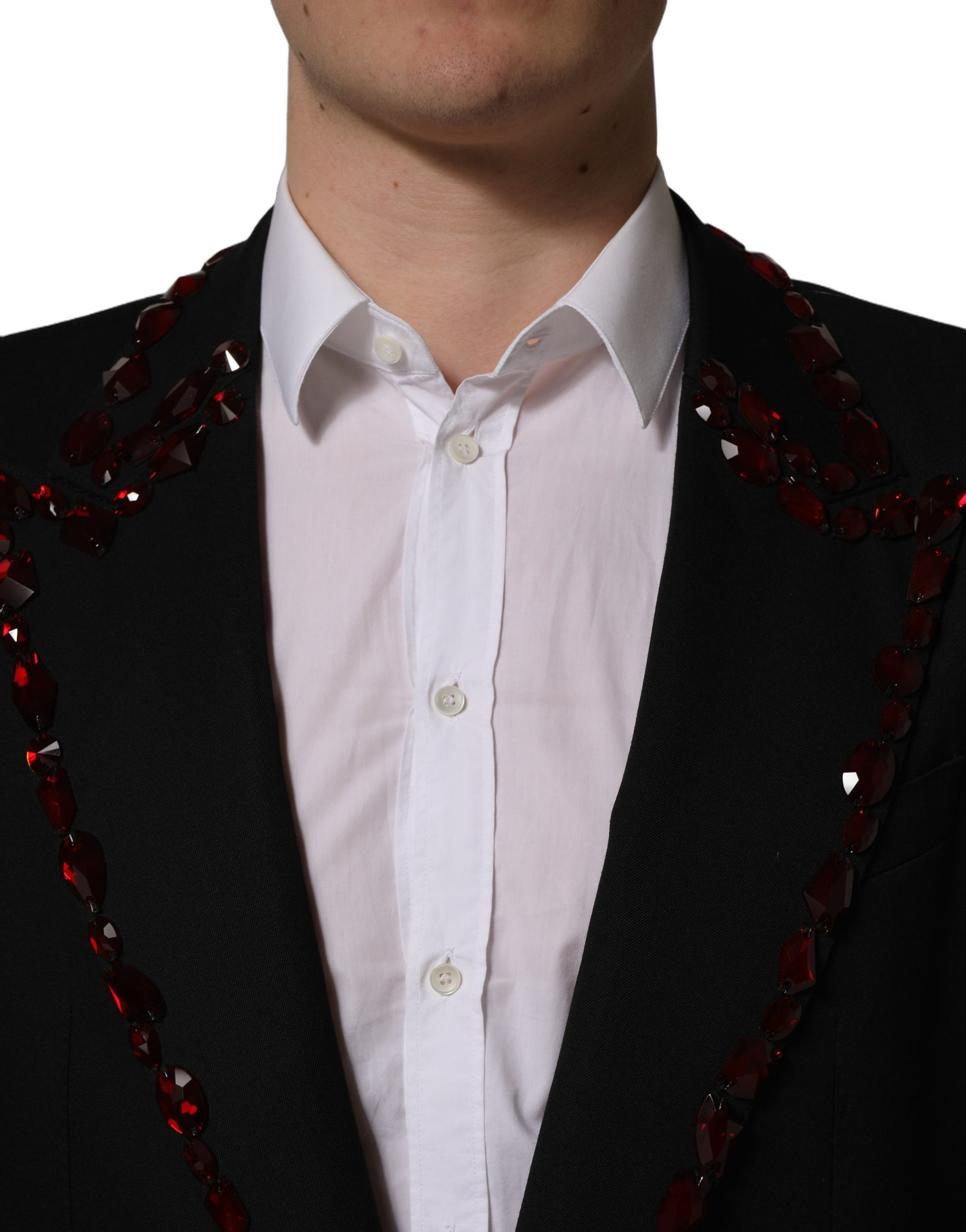 Veste de smoking Dolce & Gabbana noire ornée de cristaux