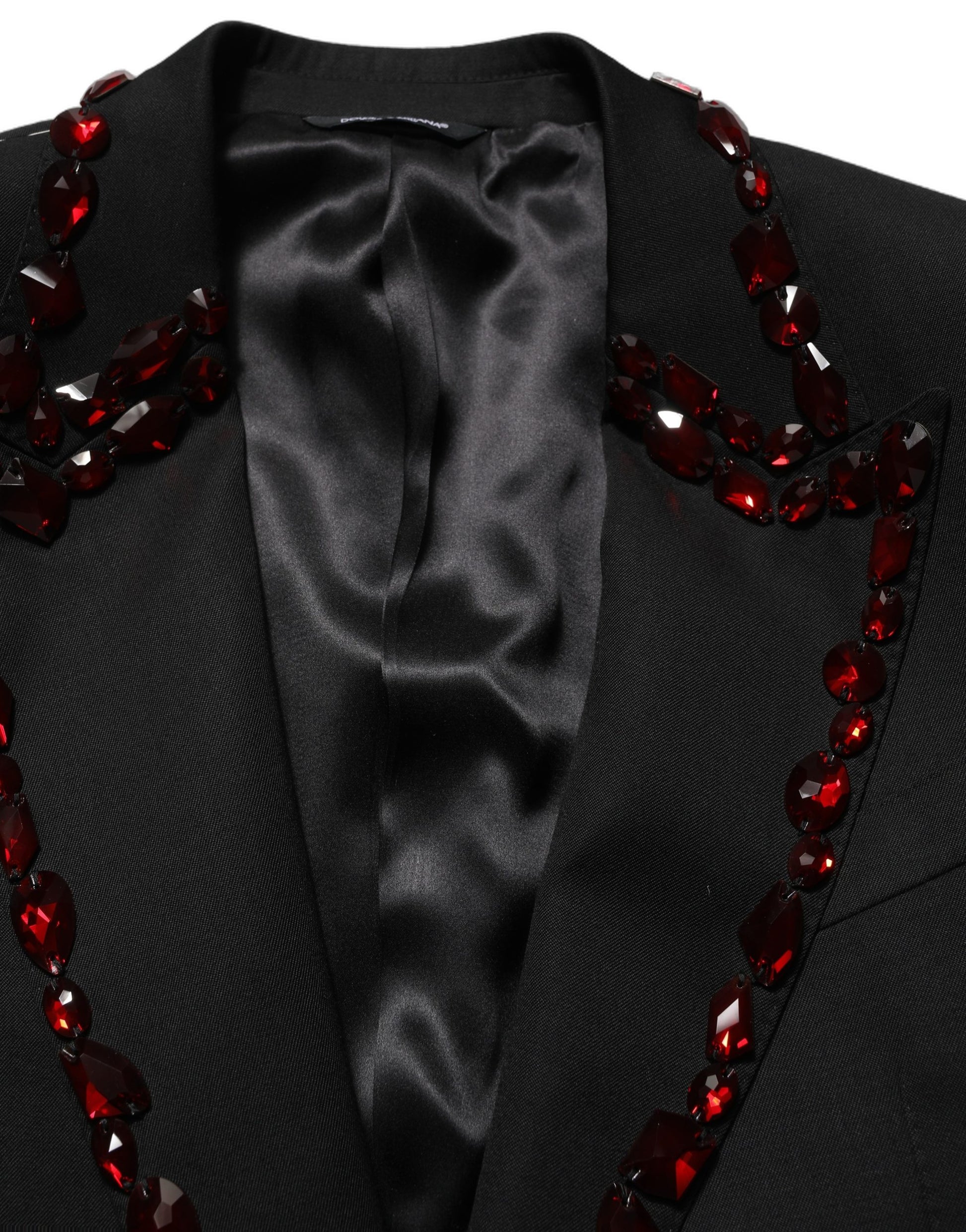 Veste de smoking Dolce & Gabbana noire ornée de cristaux