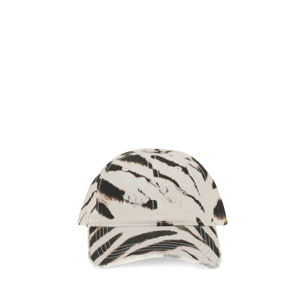 Casquette en Coton Multicolore Ganni (Casquette de Baseball)