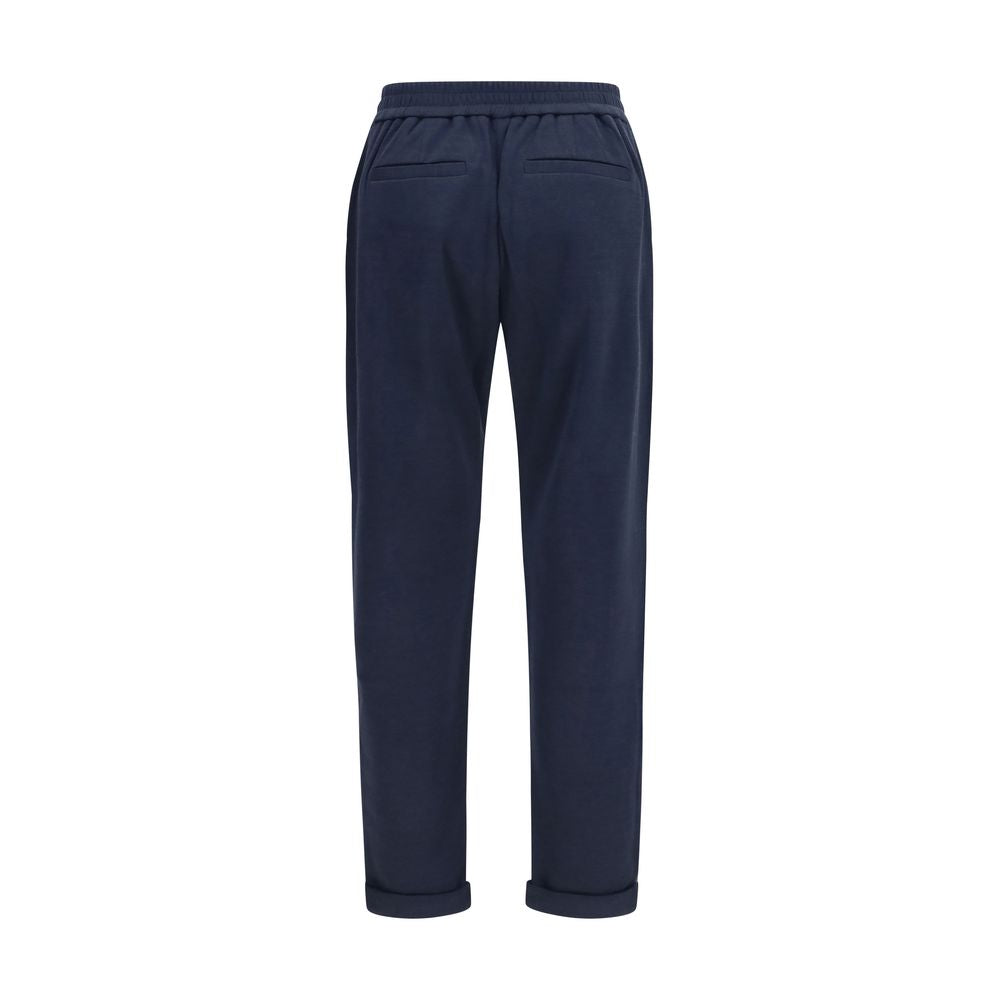 Brunello Cucinelli Pantalon décontracté en polyamide bleu