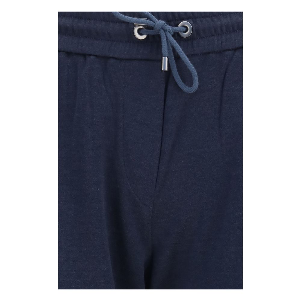Brunello Cucinelli Pantalon décontracté en polyamide bleu