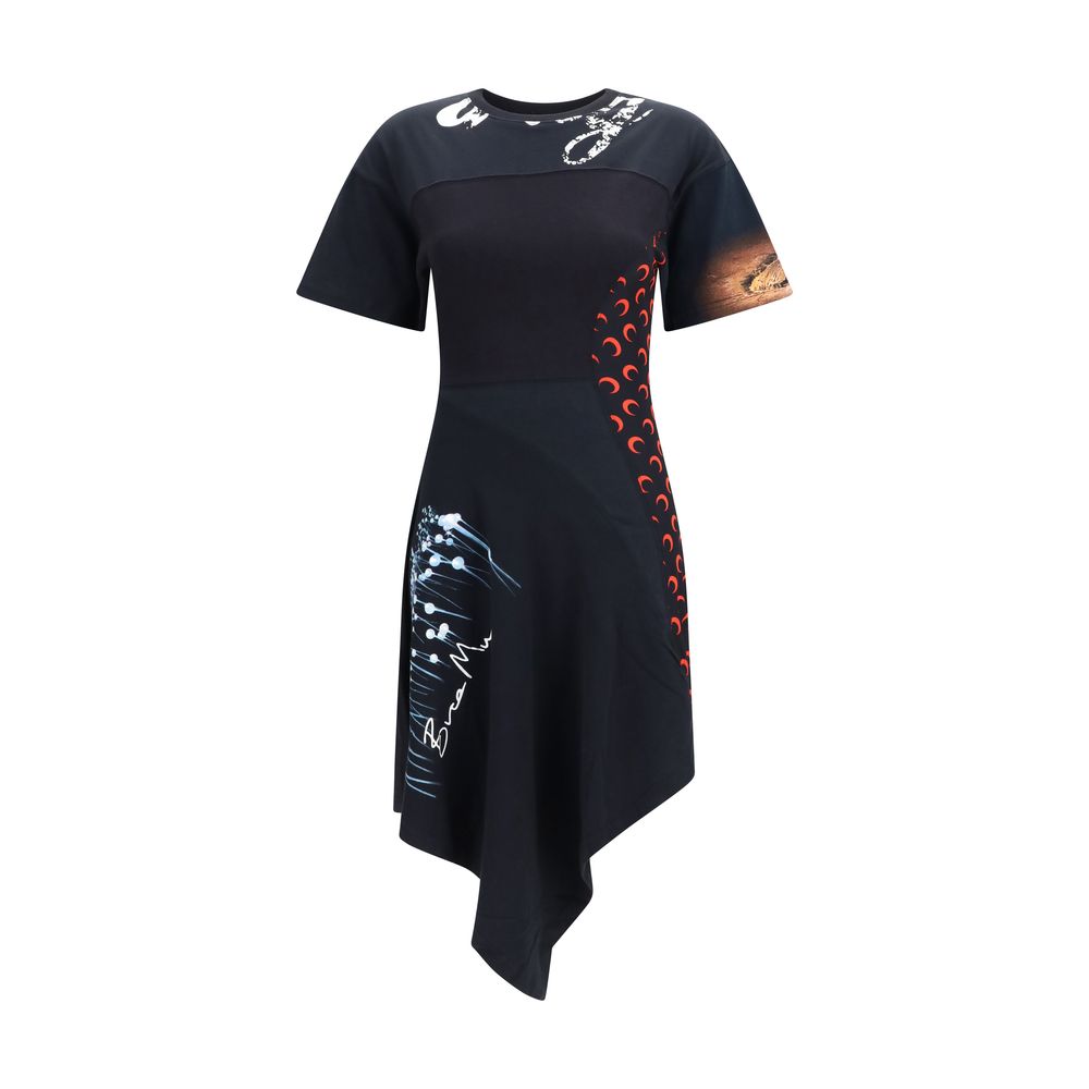 Robe décontractée en coton noir Marine Serre
