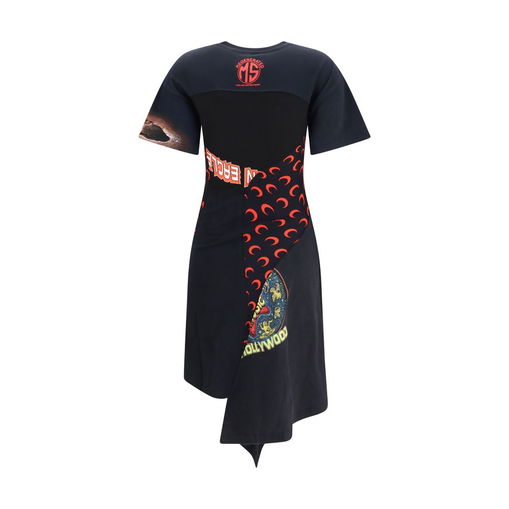 Robe décontractée en coton noir Marine Serre
