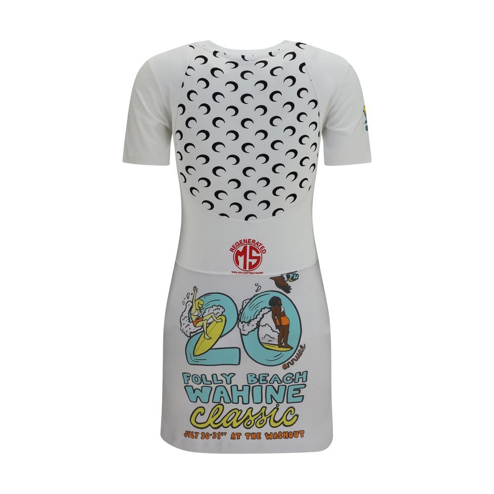 Robe décontractée en coton blanc Marine Serre