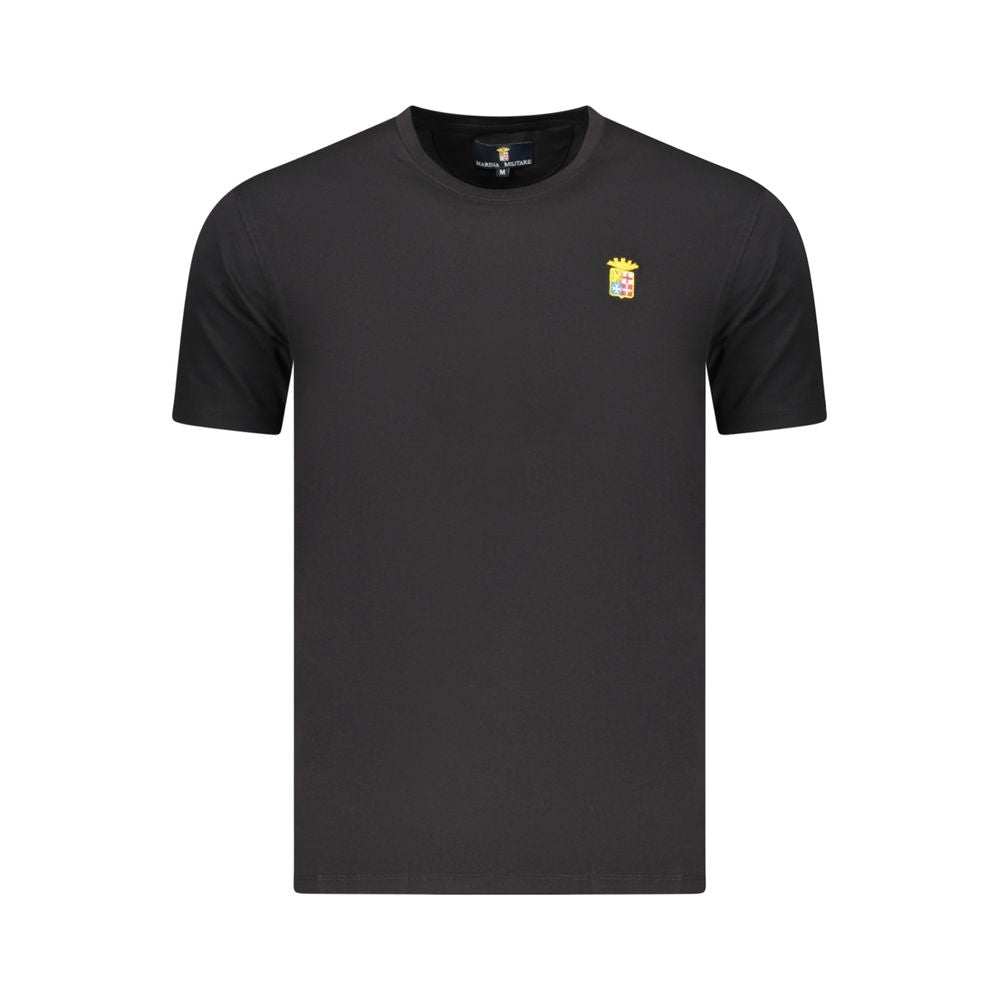 T-shirt homme noir en coton Marina Militare