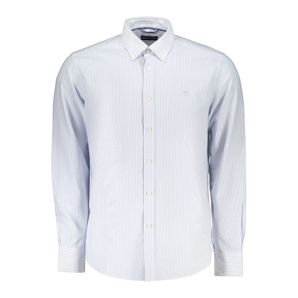 Chemise homme North Sails Azzurro en coton à manches longues et col boutonné