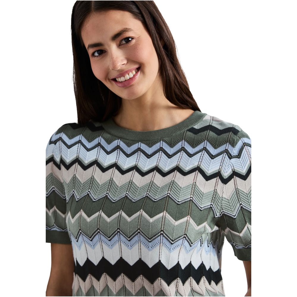 Sweat-shirt en viscose verte Street One