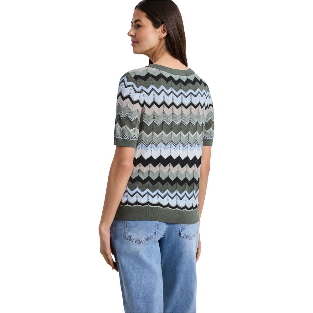 Sweat-shirt en viscose verte Street One