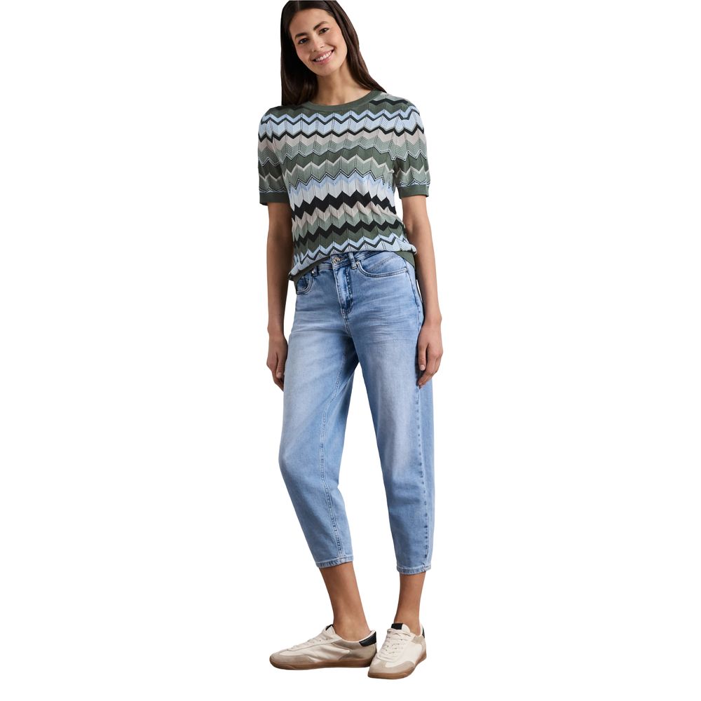 Sweat-shirt en viscose verte Street One