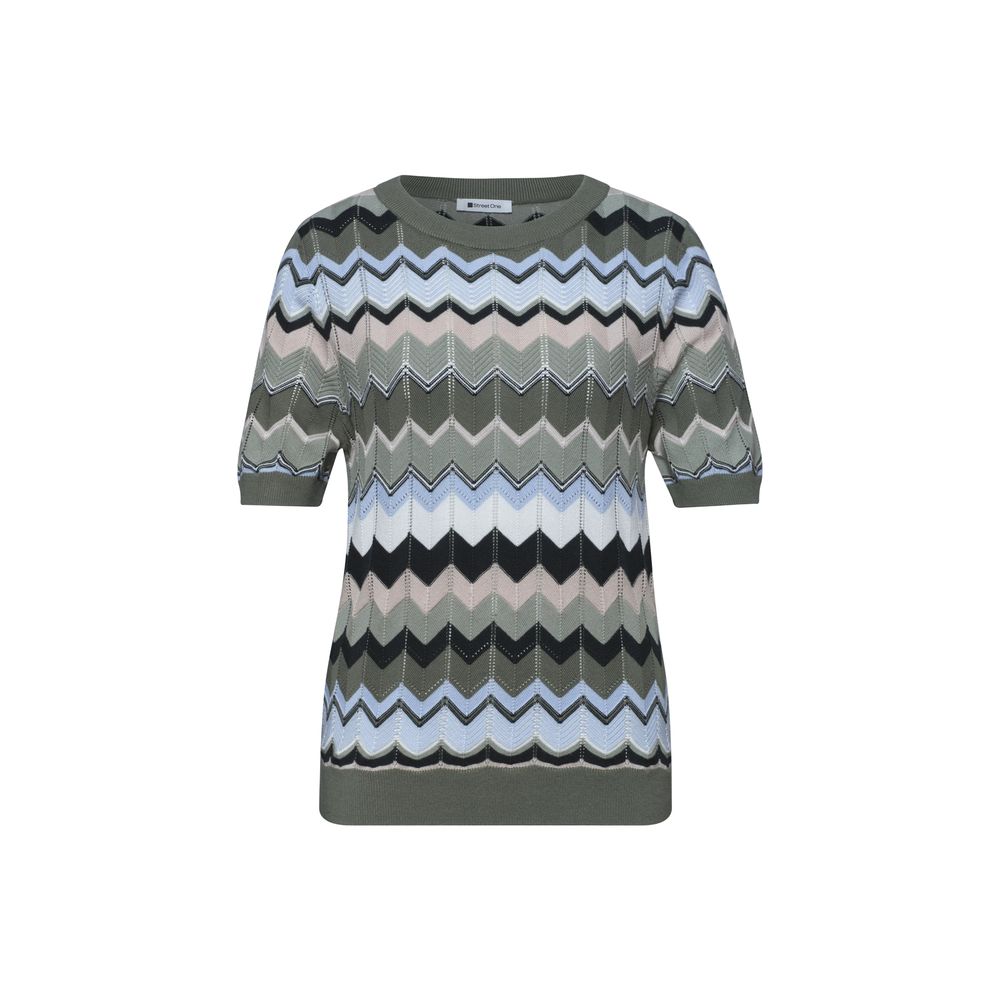 Sweat-shirt en viscose verte Street One