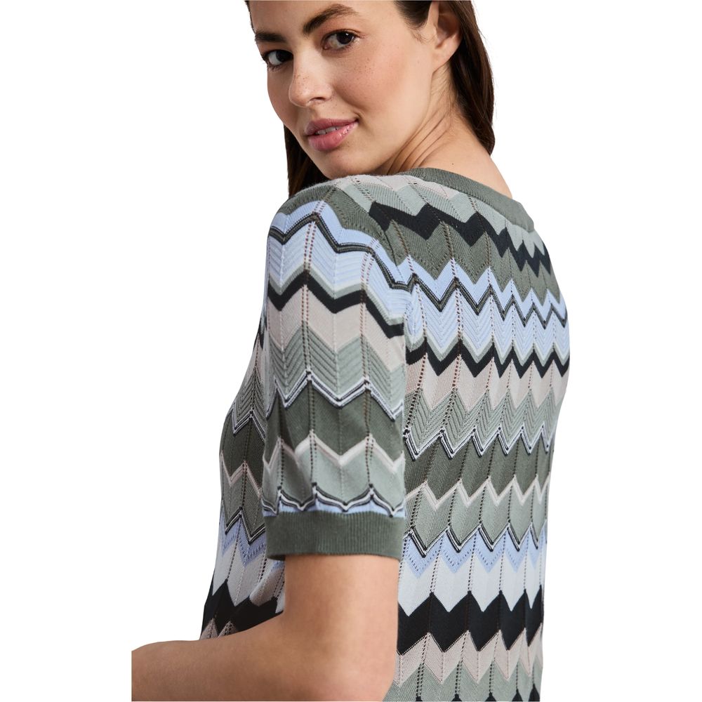 Sweat-shirt en viscose verte Street One