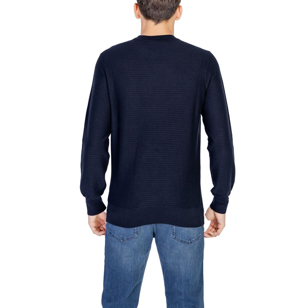 Sweat-shirt en coton bleu Hugo Boss