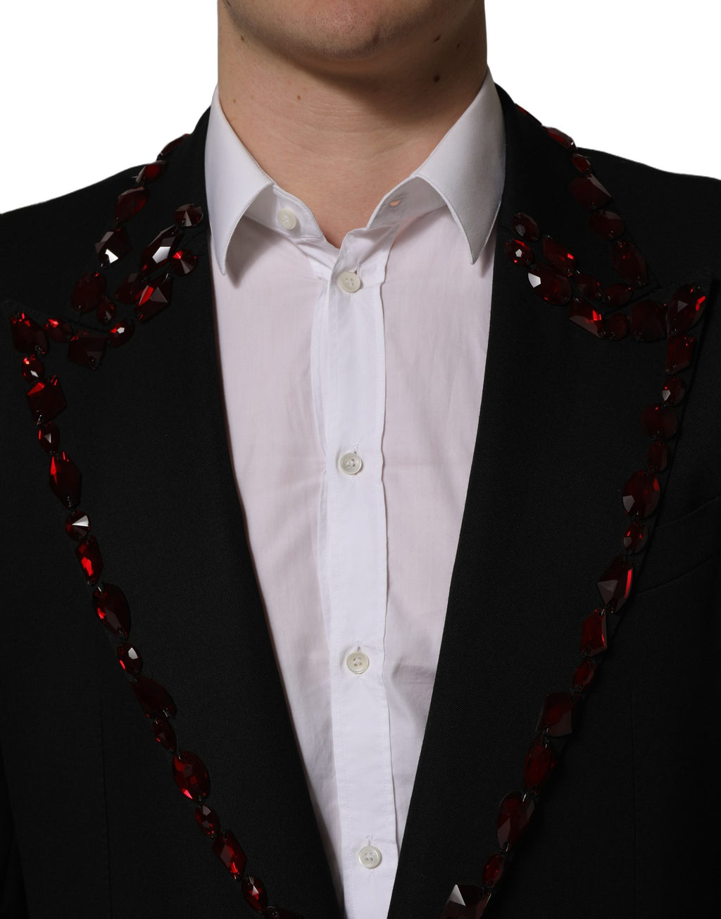 Costume 2 pièces noir orné de cristaux Dolce & Gabbana
