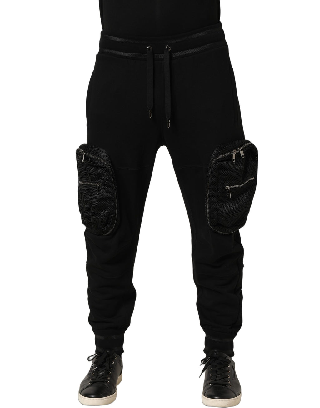 Pantalon de jogging cargo Dolce & Gabbana noir taille mi-haute