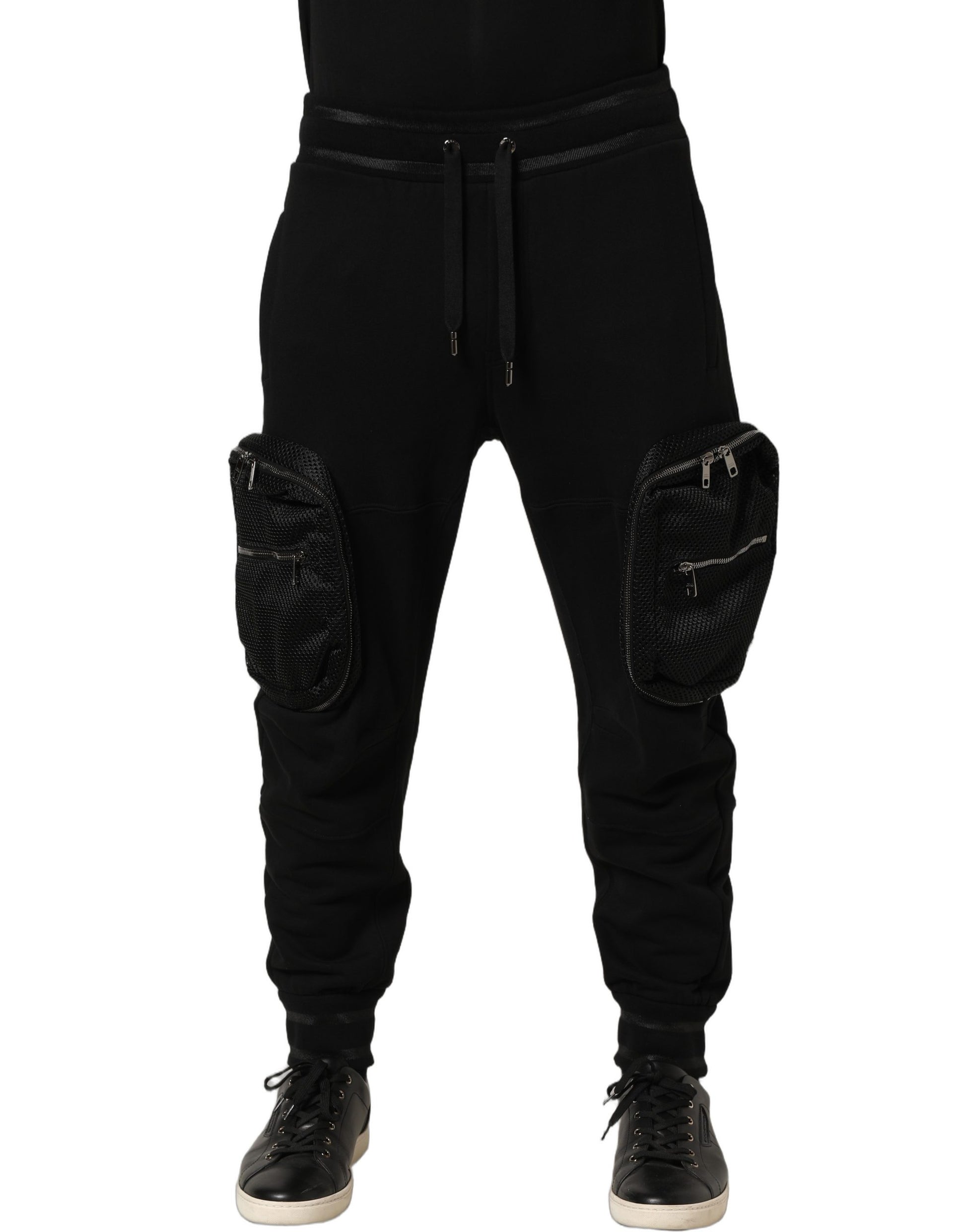 Pantalon de jogging cargo Dolce & Gabbana noir taille mi-haute