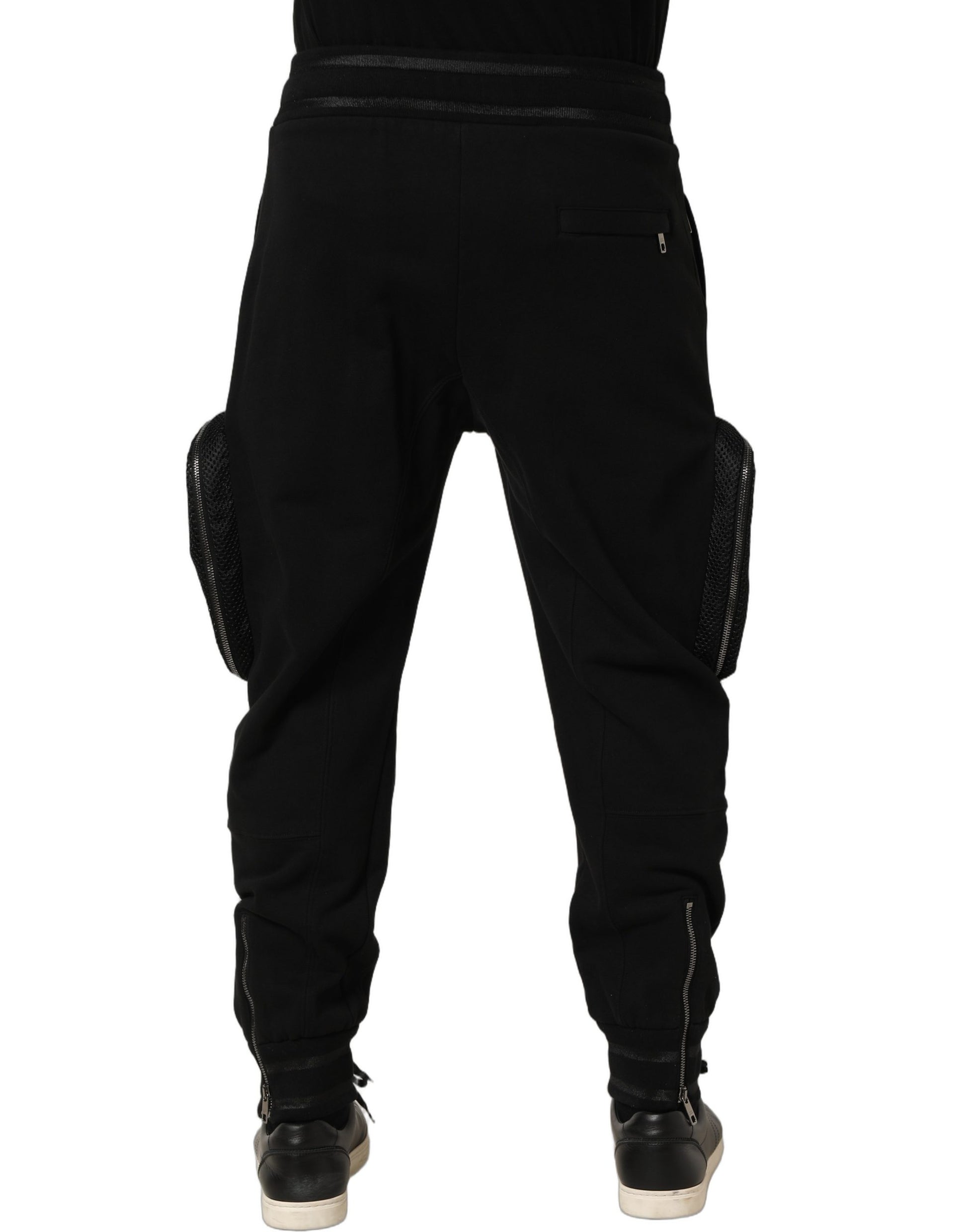 Pantalon de jogging cargo Dolce & Gabbana noir taille mi-haute