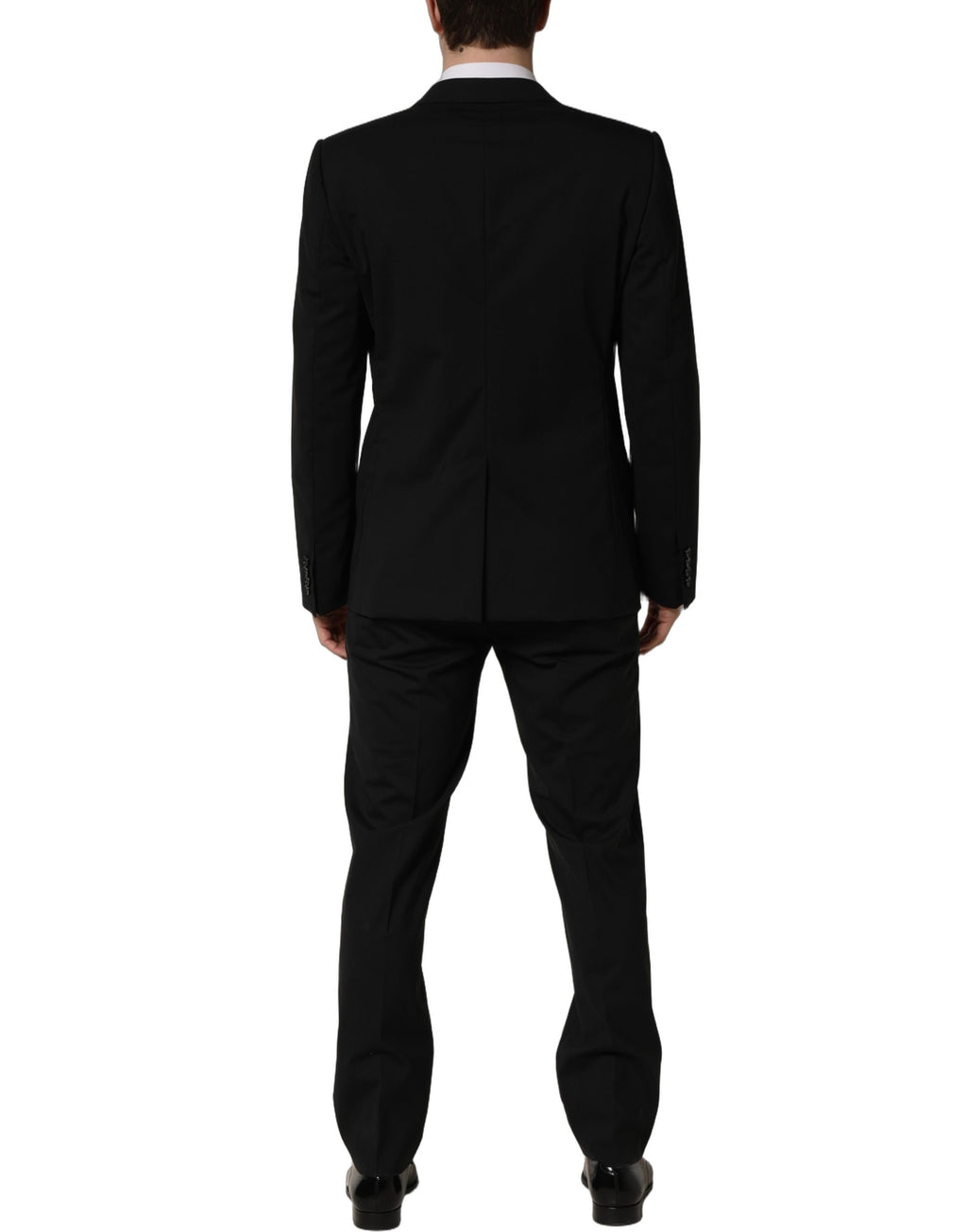 Costume deux pièces Dolce & Gabbana en laine noire coupe slim pour homme