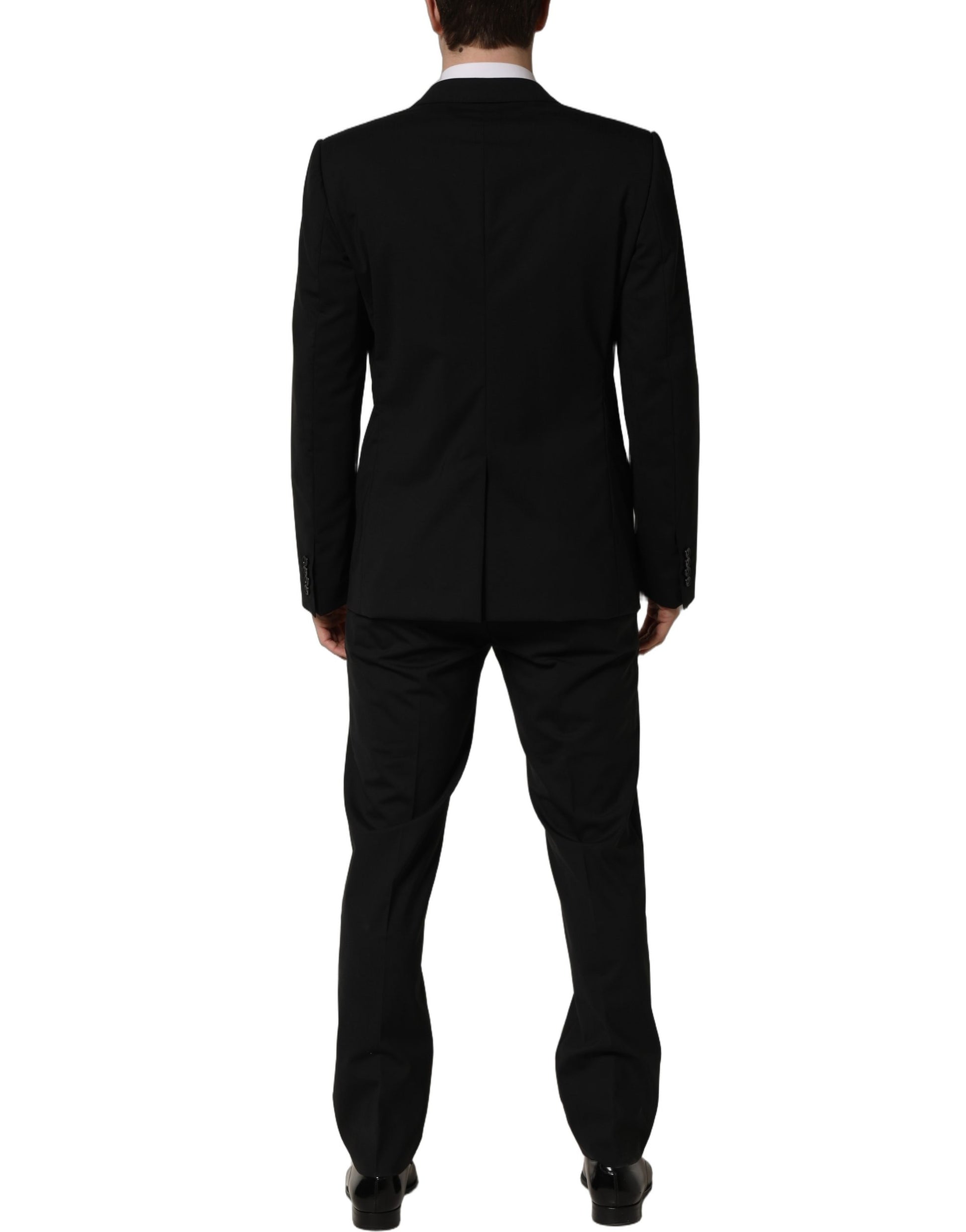 Costume deux pièces Dolce & Gabbana en laine noire coupe slim pour homme