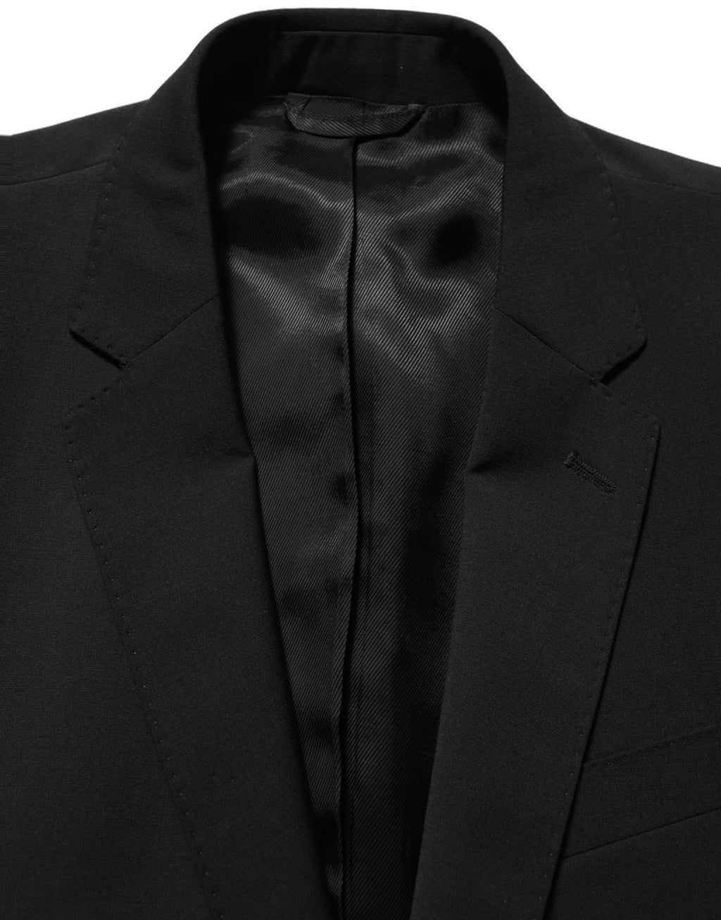 Costume deux pièces Dolce & Gabbana en laine noire coupe slim pour homme