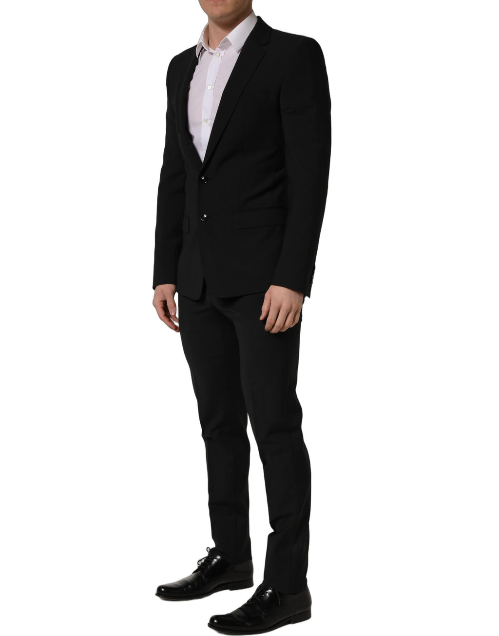 Costume deux pièces Dolce & Gabbana en laine noire coupe slim pour homme