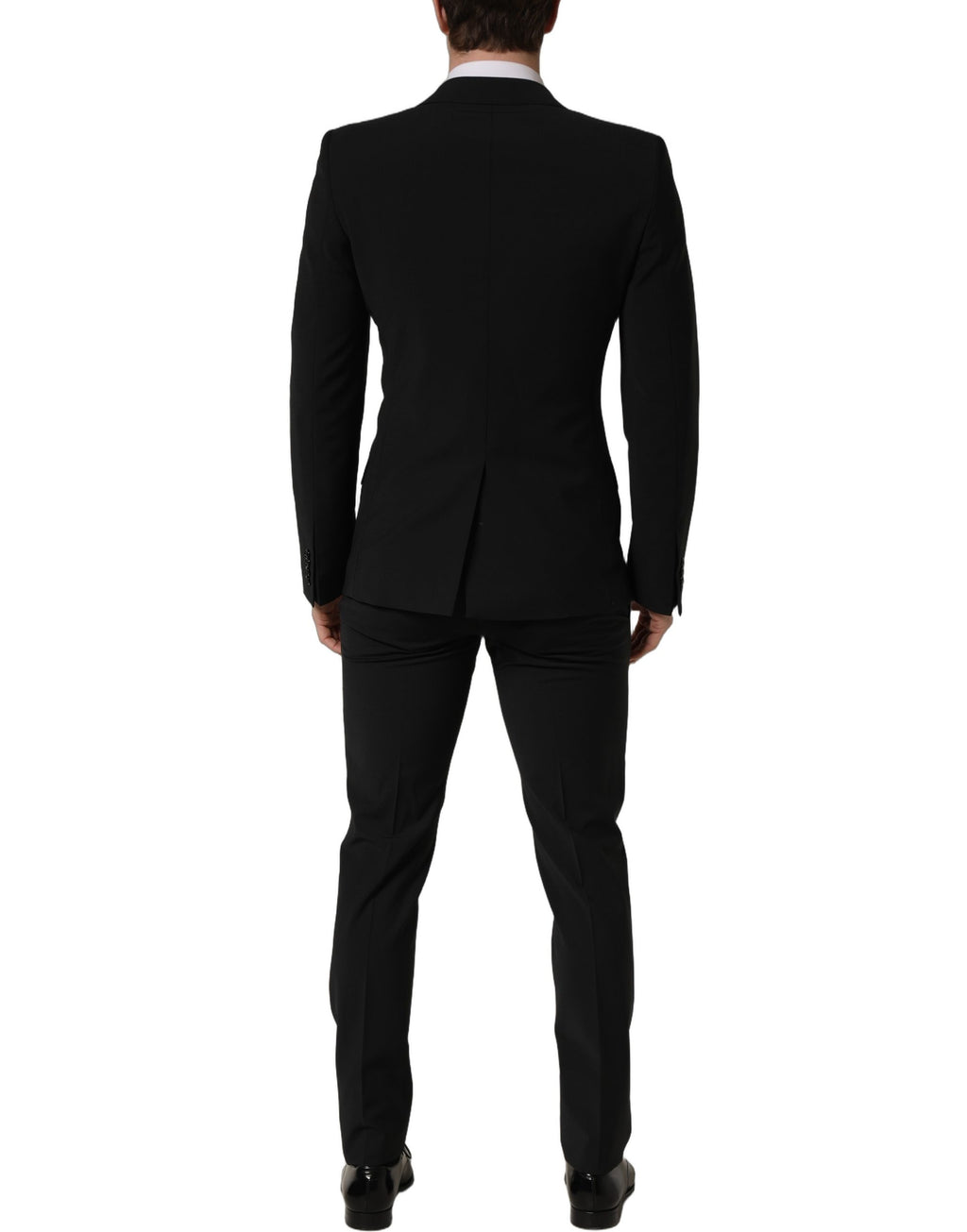 Costume deux pièces Dolce & Gabbana en laine noire coupe slim pour homme