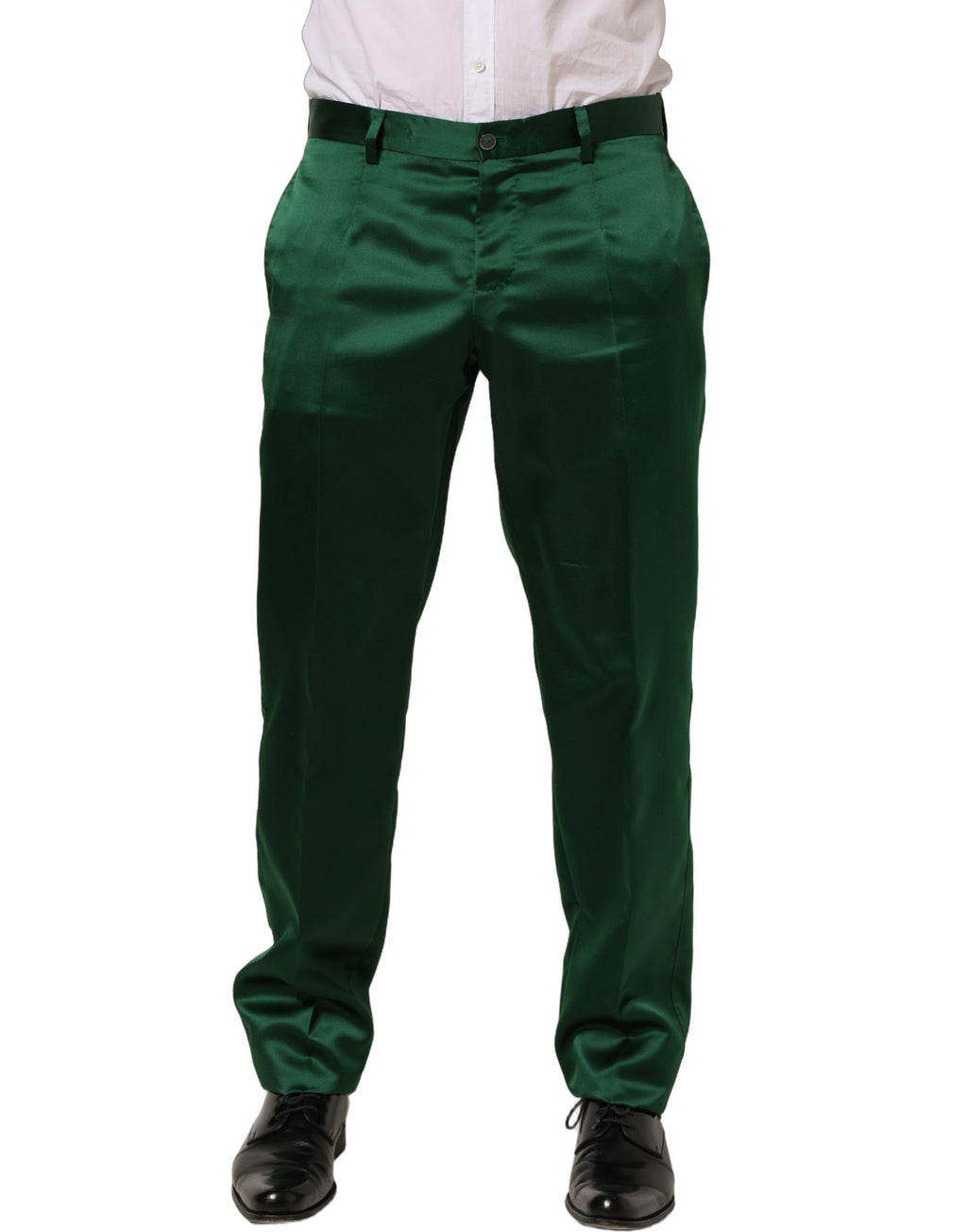 Pantalon de costume Dolce & Gabbana vert foncé fuselé