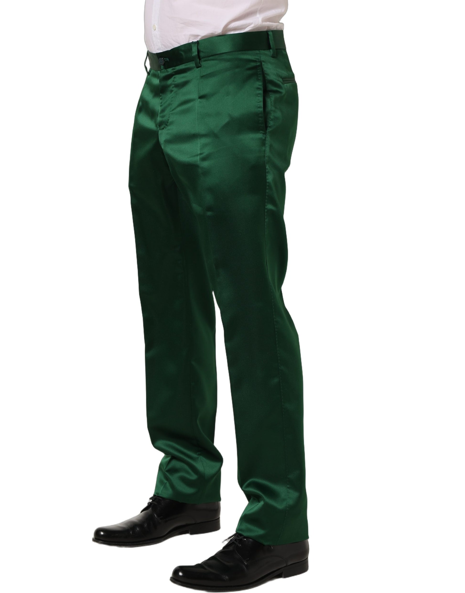 Pantalon de costume Dolce & Gabbana vert foncé fuselé