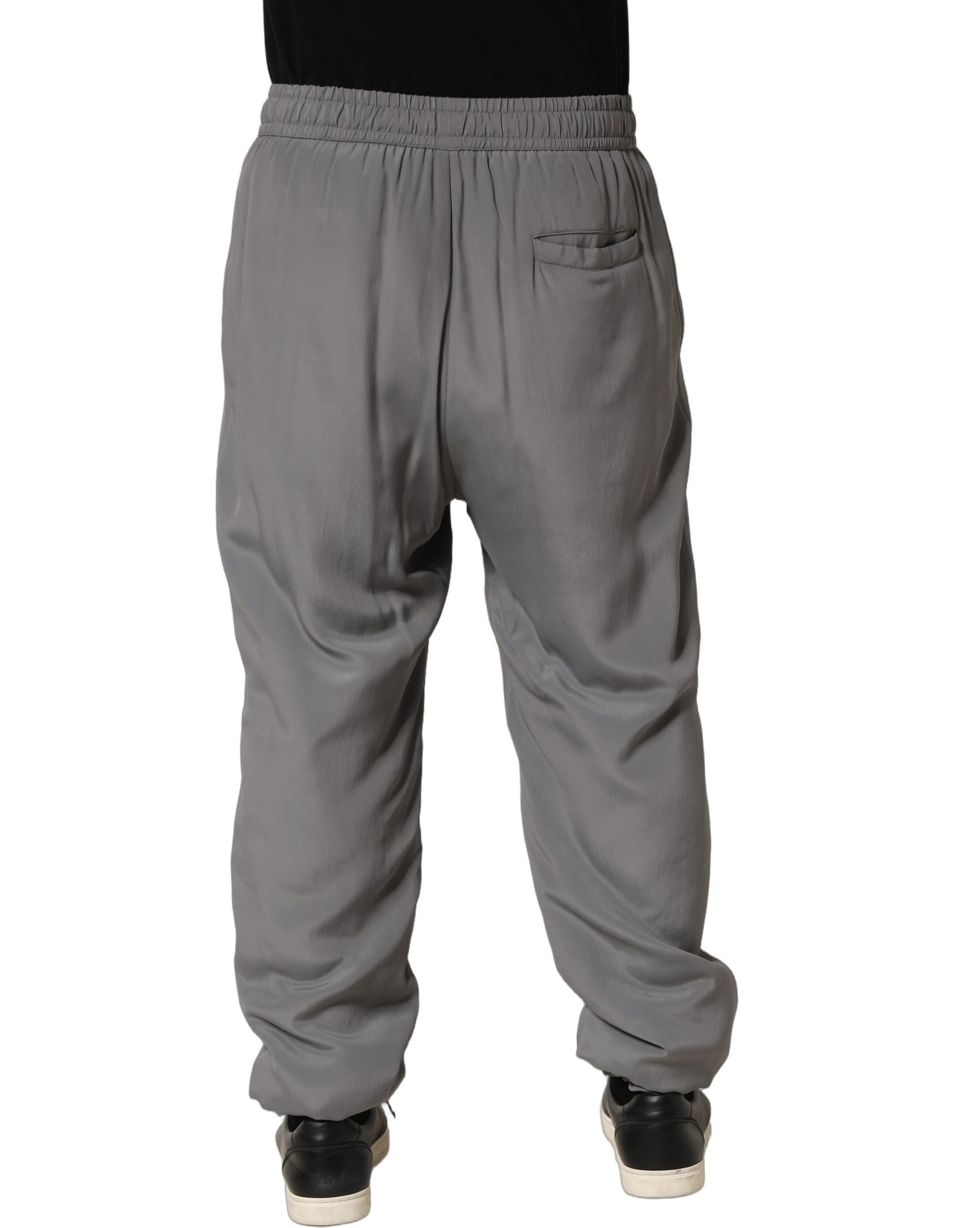 Pantalon de jogging en coton gris Dolce & Gabbana