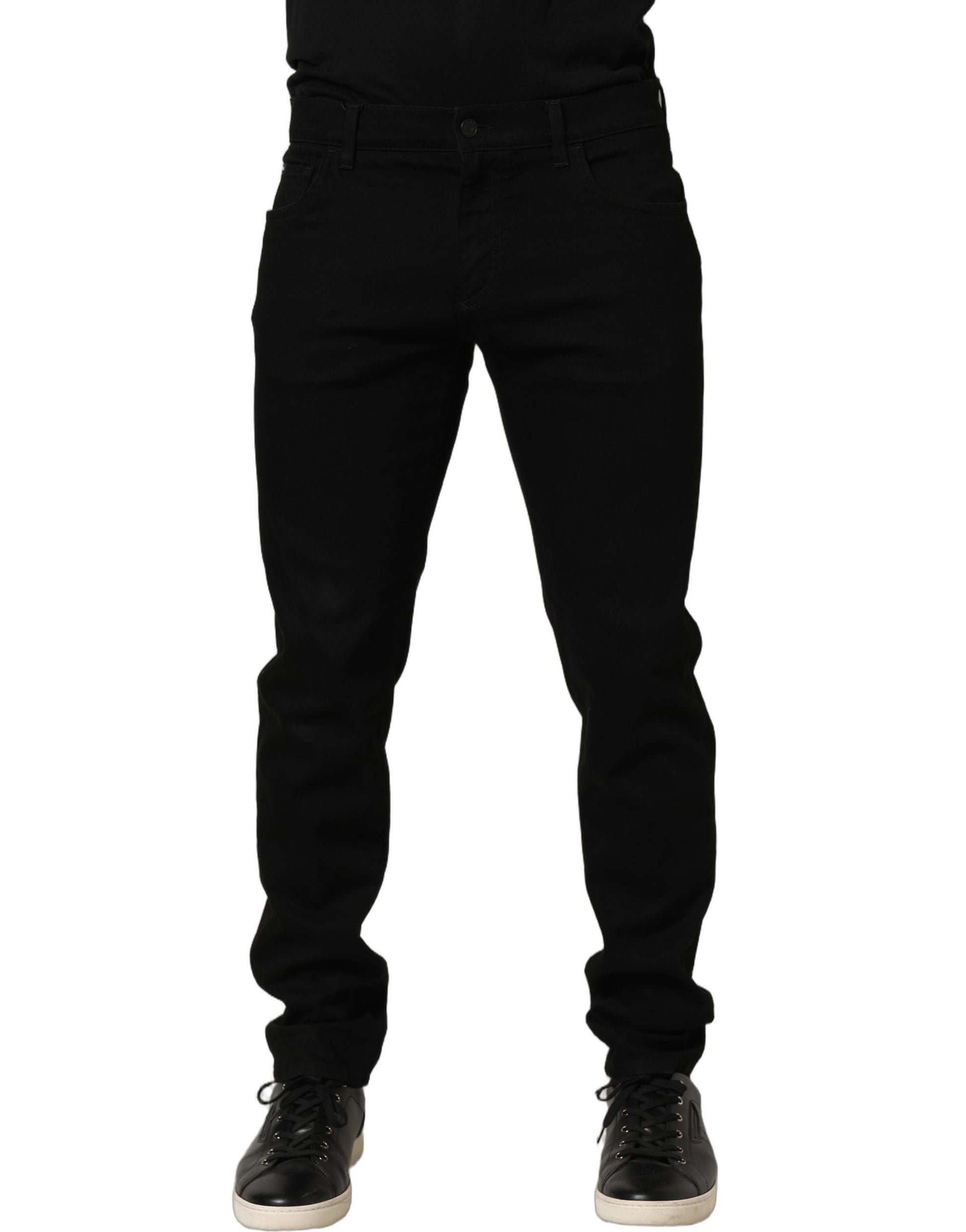 Dolce & Gabbana Jean Slim Homme Noir en Coton Stretch