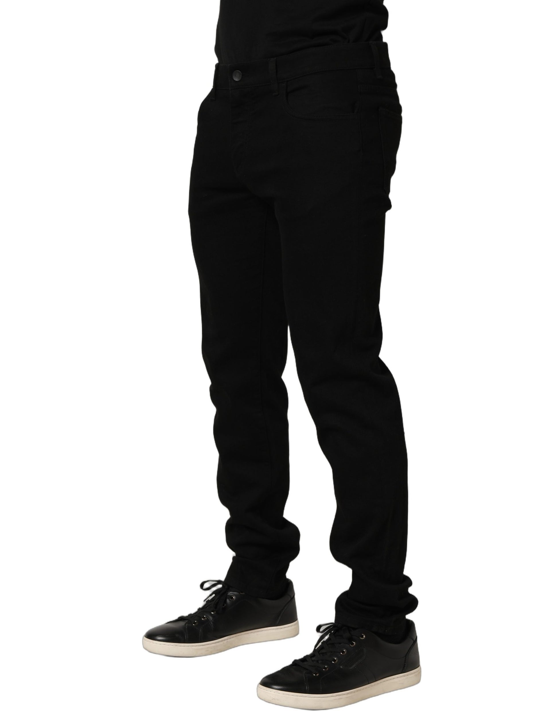 Dolce & Gabbana Jean Slim Homme Noir en Coton Stretch