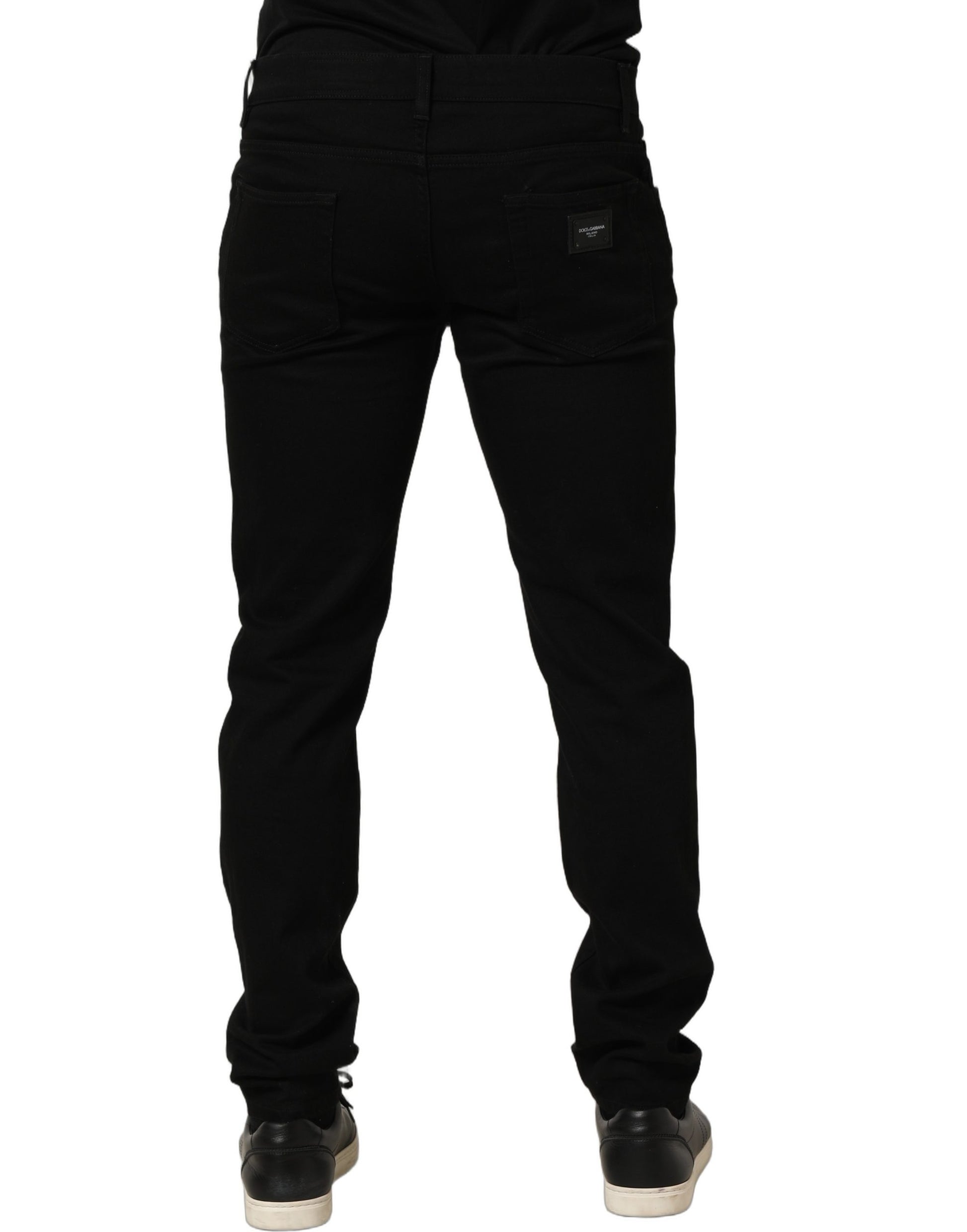 Dolce & Gabbana Jean Slim Homme Noir en Coton Stretch