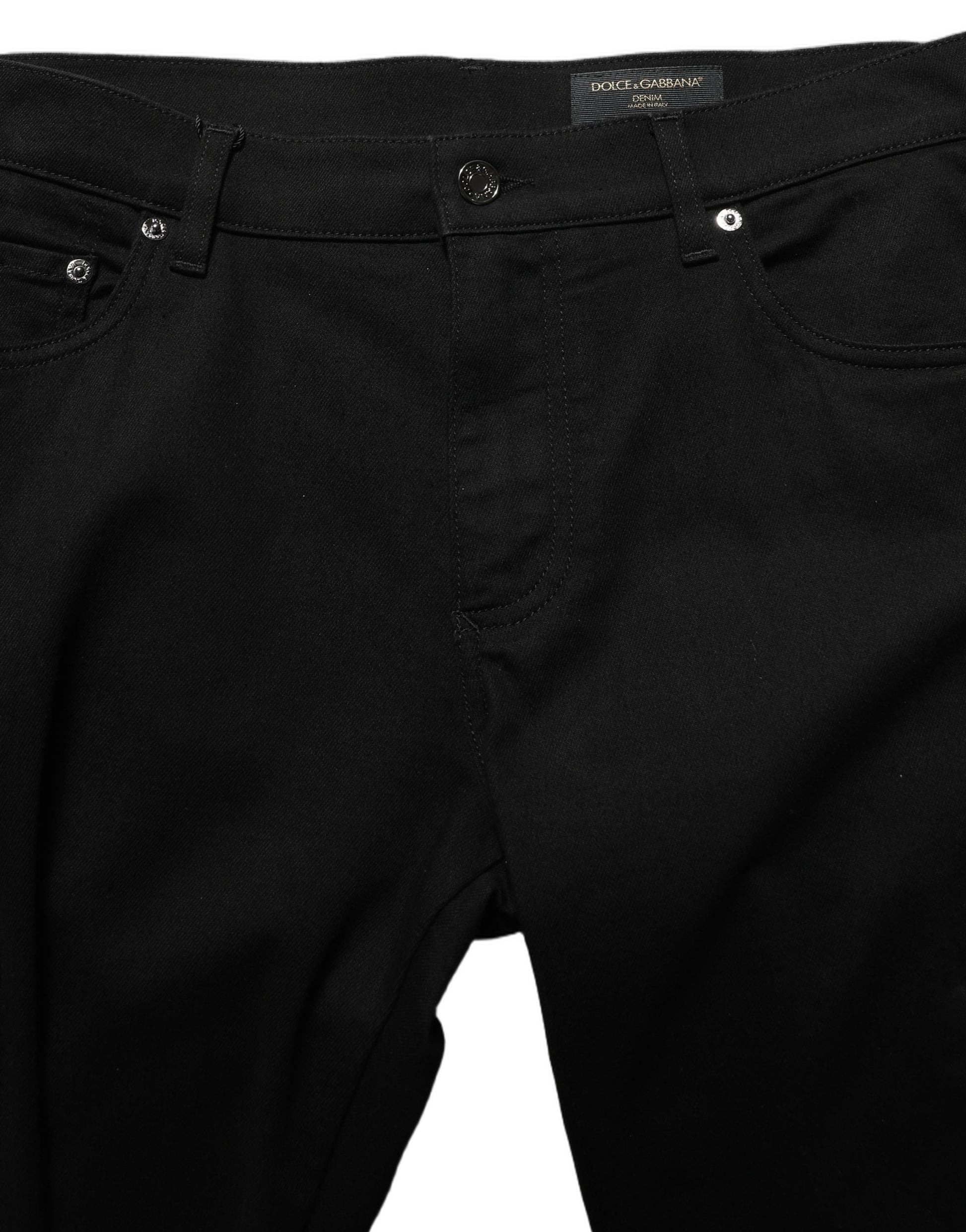 Dolce & Gabbana Jean Slim Homme Noir en Coton Stretch