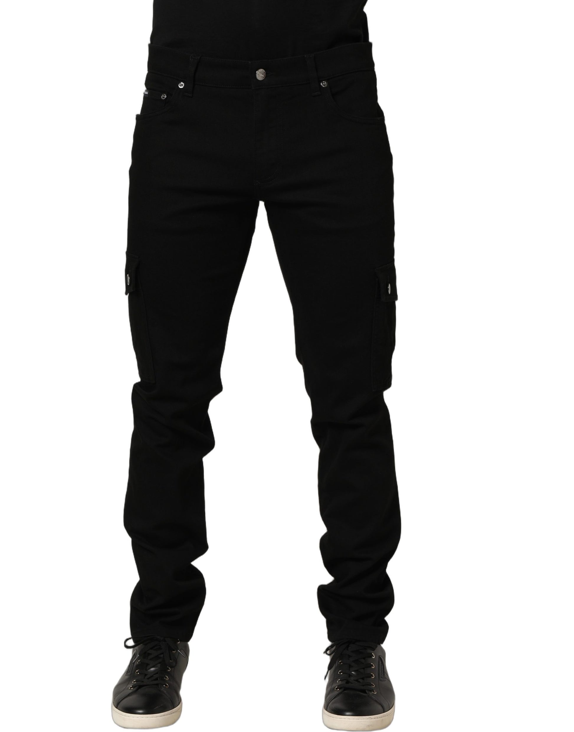 Dolce & Gabbana Jean Slim Homme Noir en Coton Stretch