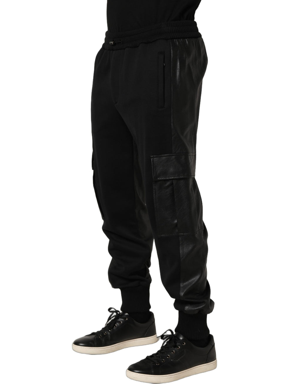 Pantalon de jogging cargo Dolce & Gabbana noir taille mi-haute