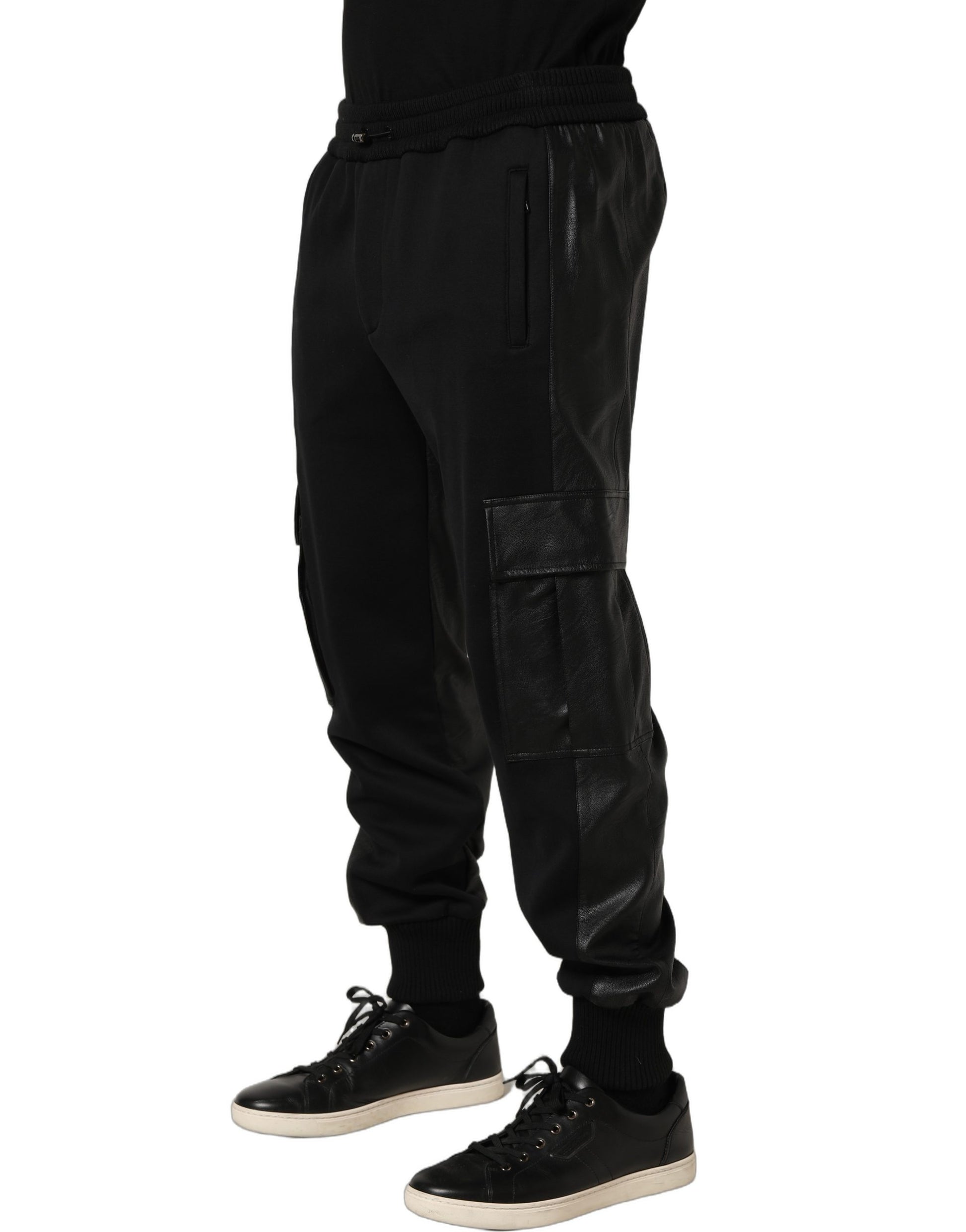 Pantalon de jogging cargo Dolce & Gabbana noir taille mi-haute