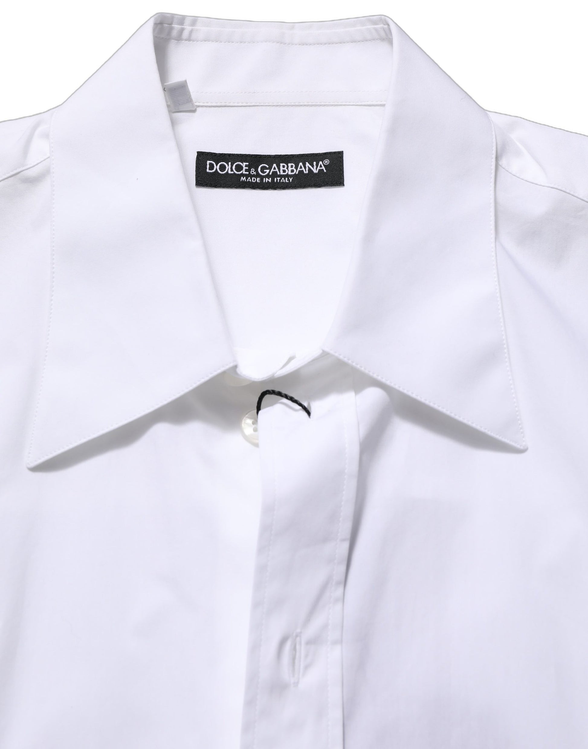 Chemise habillée sans manches Dolce & Gabbana en coton blanc