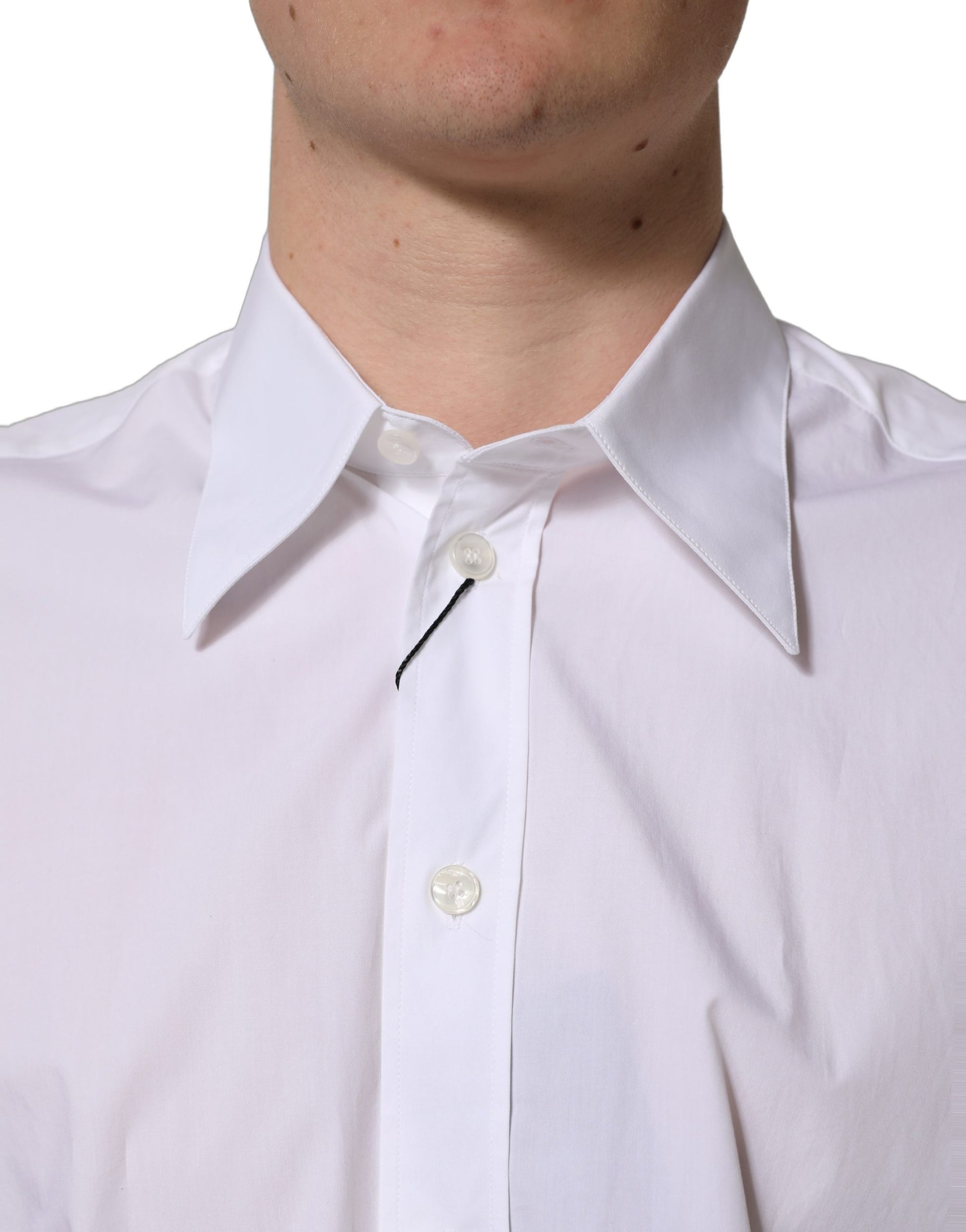Chemise habillée sans manches Dolce & Gabbana en coton blanc