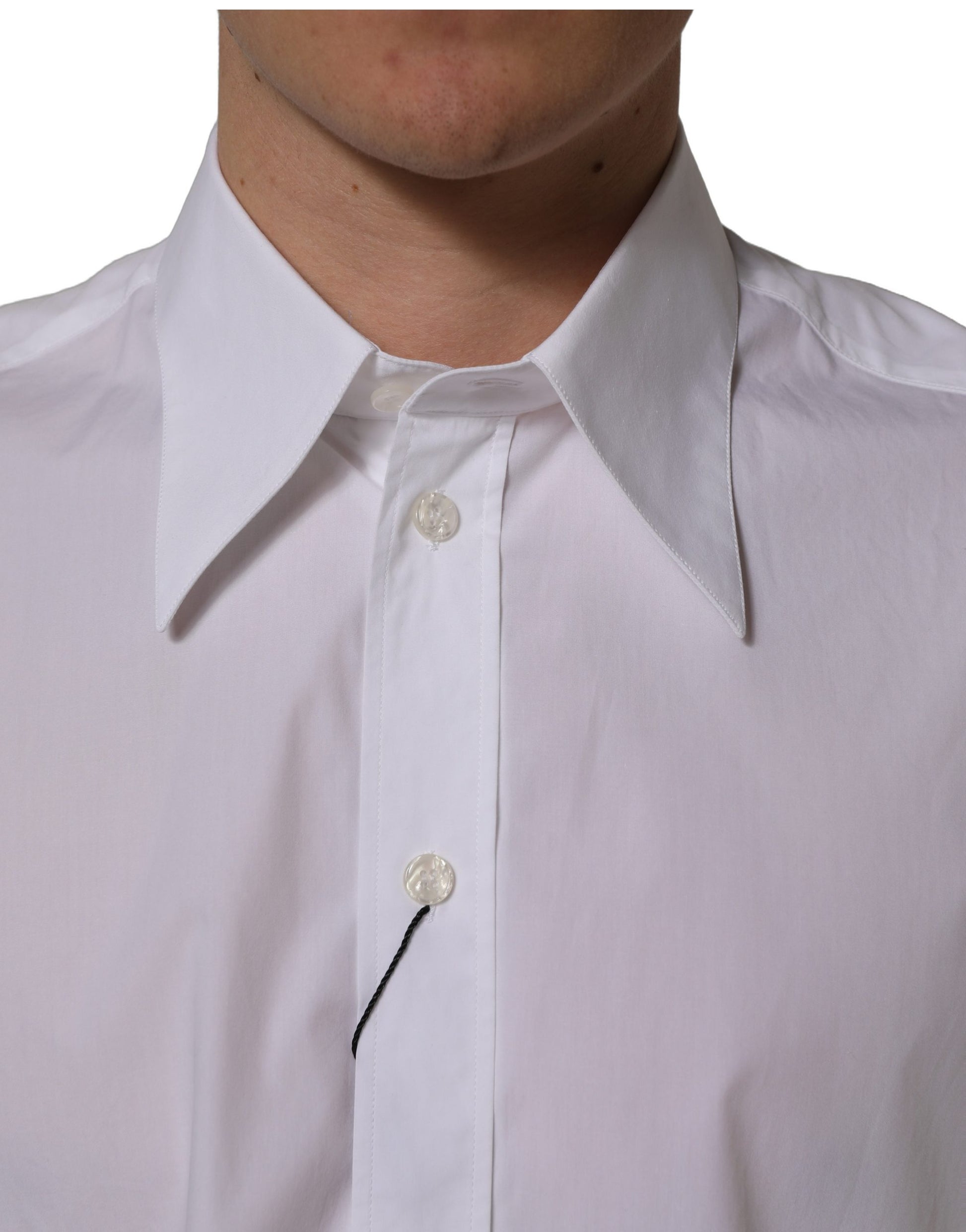 Chemise habillée sans manches Dolce & Gabbana en coton blanc