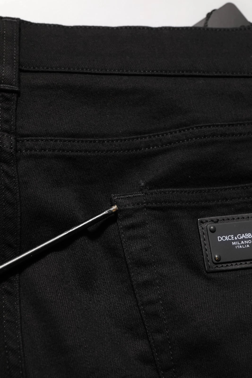 Dolce & Gabbana Jean Slim Homme Noir en Coton Stretch