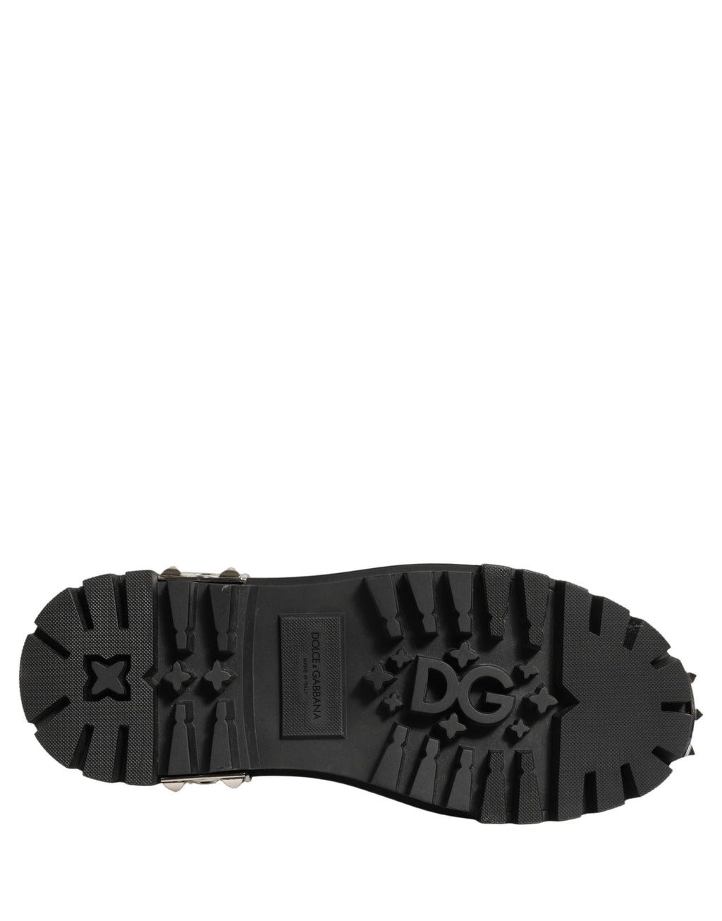 Chaussures Richelieu Hi-Trekking cloutées en cuir noir Dolce & Gabbana