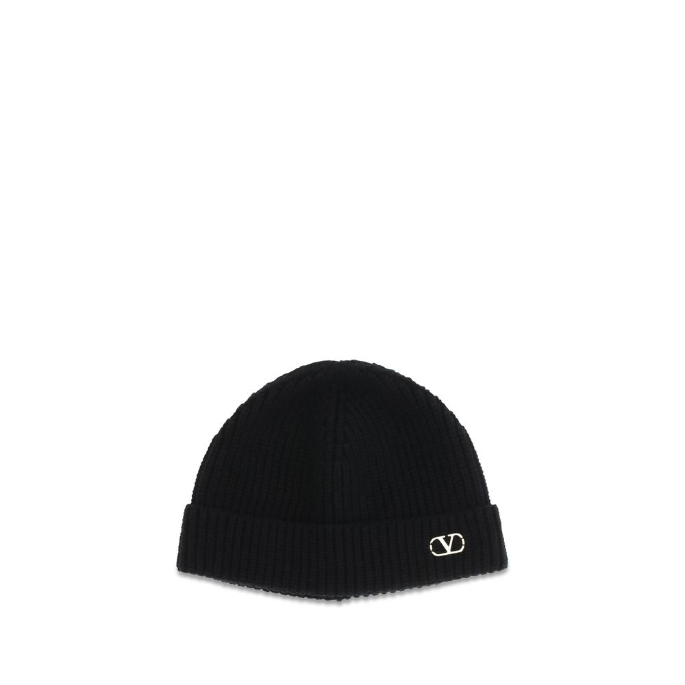 Bonnet Valentino Garavani en cachemire noir