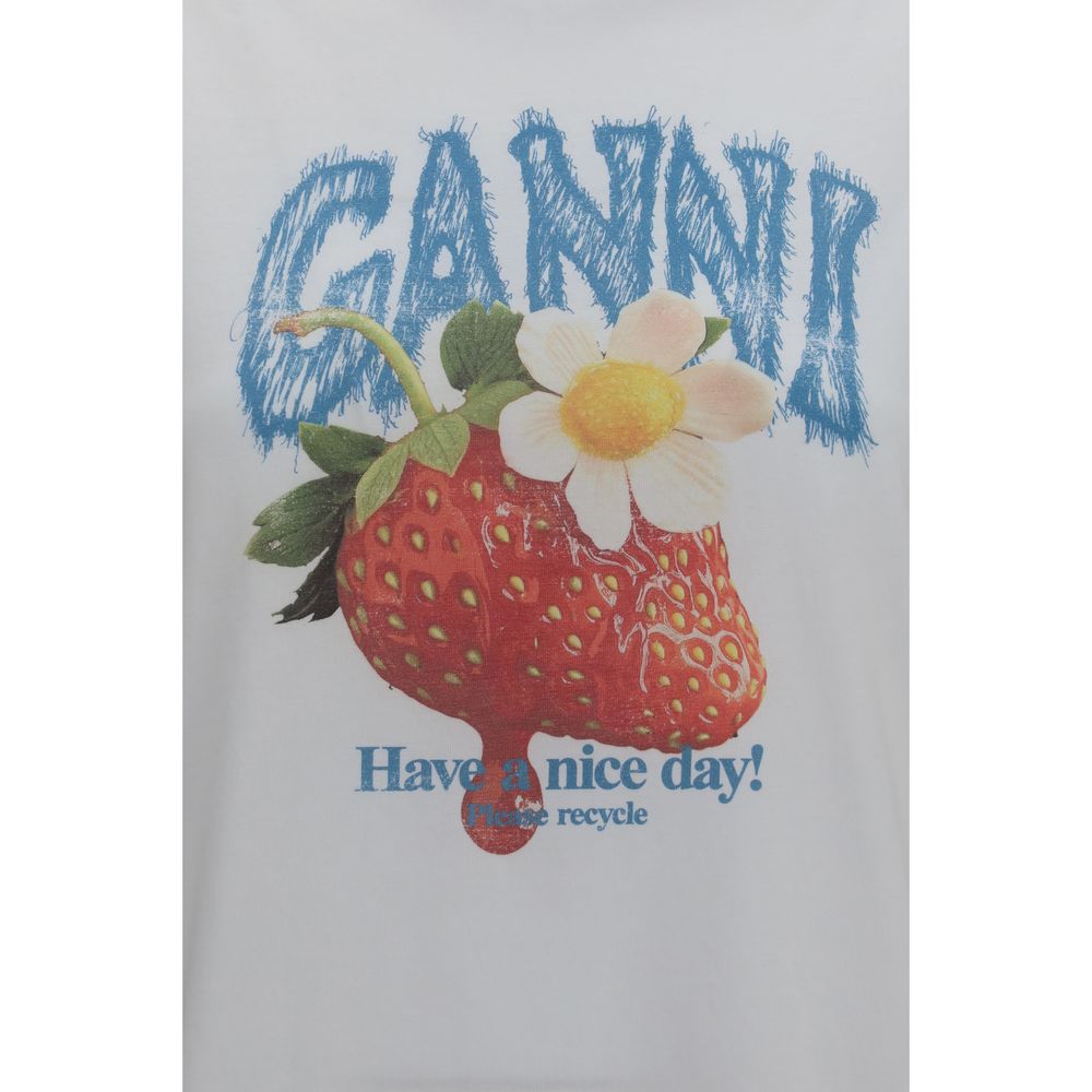 T-shirt Ganni en coton blanc