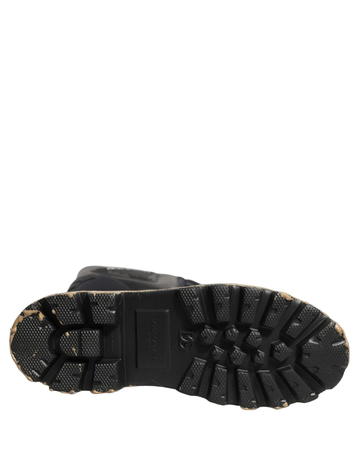 Bottes Homme Dolce & Gabbana Biker Mi-Mollet en Cuir Noir