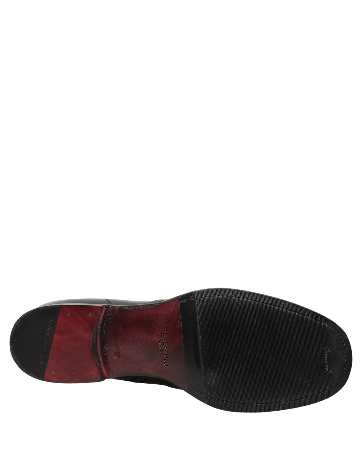 Bottes Chelsea Dolce & Gabbana en cuir noir avec logo embossé